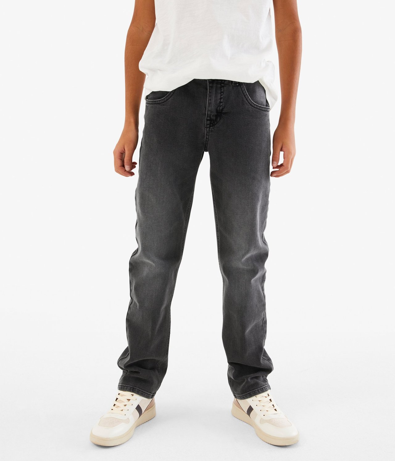Retro jeans regular fit Sølvgrå - null - 4