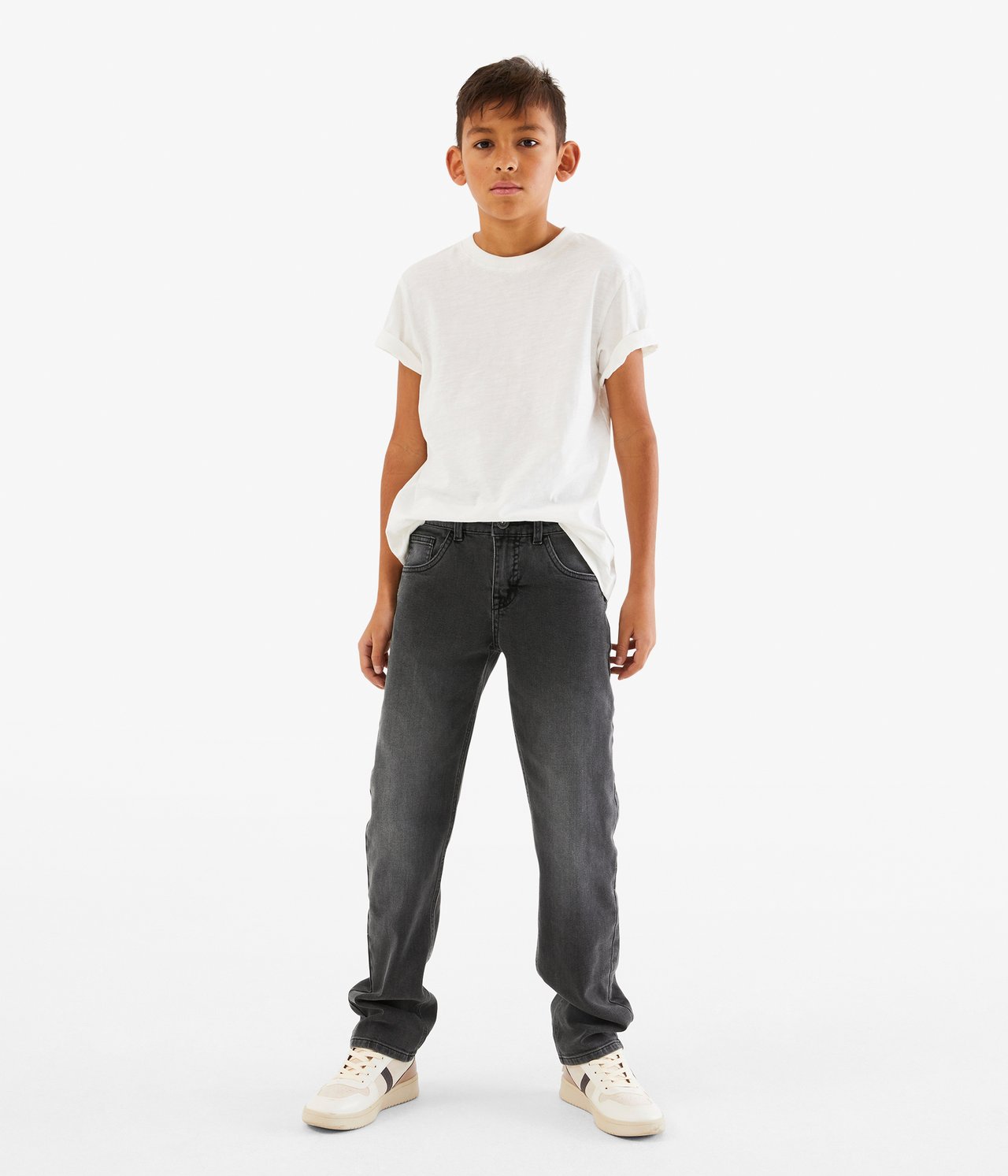 Retro jeans regular fit - Silvergrå - 1