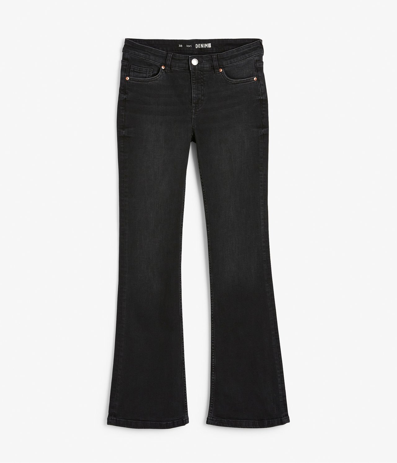 Jeans bootcut - Svart denim - 6