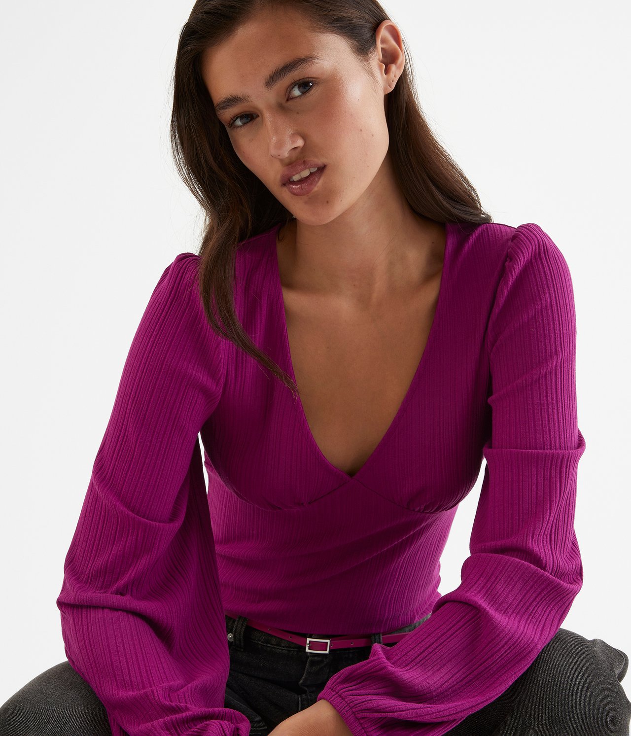 Långärmad topp - Rosa - 3