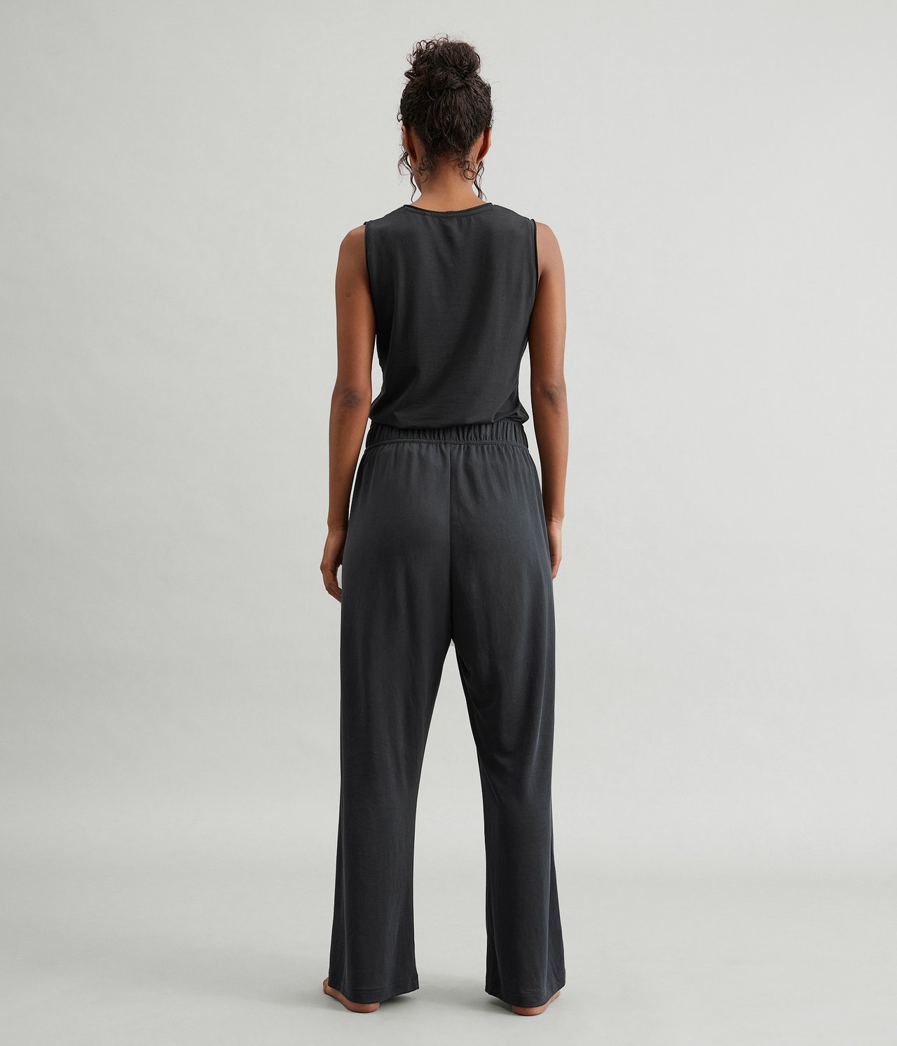 Spodnie trykotowe Loungewear - Czarne - 4