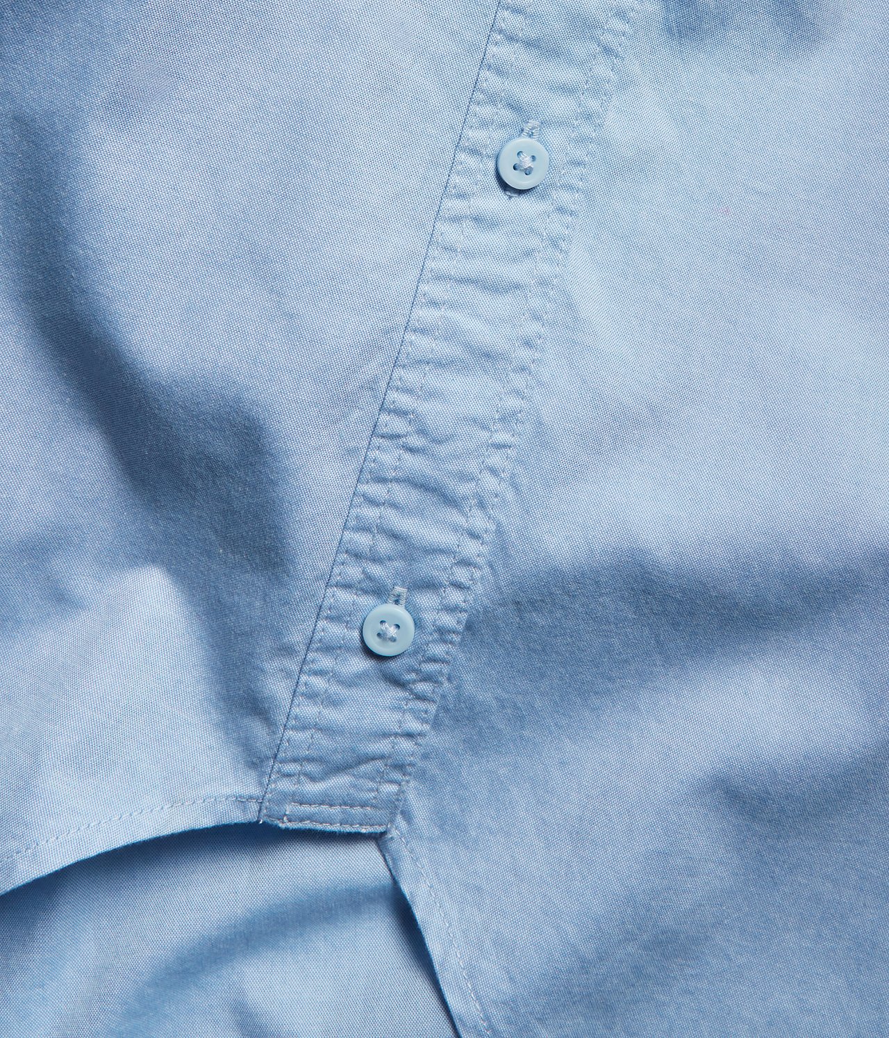 Skjorta med knäppning i sidorna - Ljusblå - 5