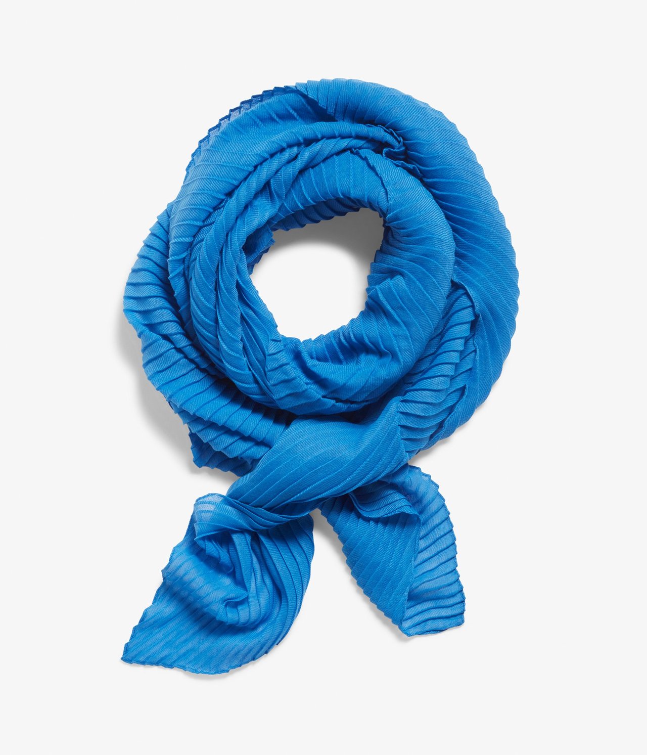 Plisserad scarf - Blå - 1
