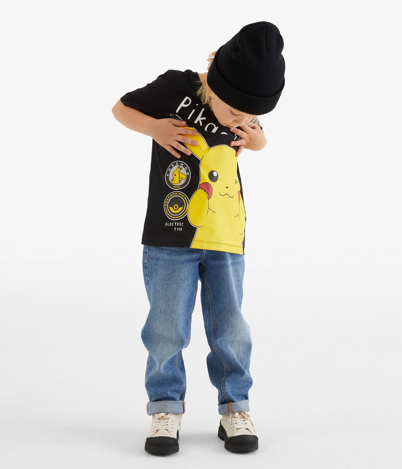 T-paita, Pikachu - Musta - 3