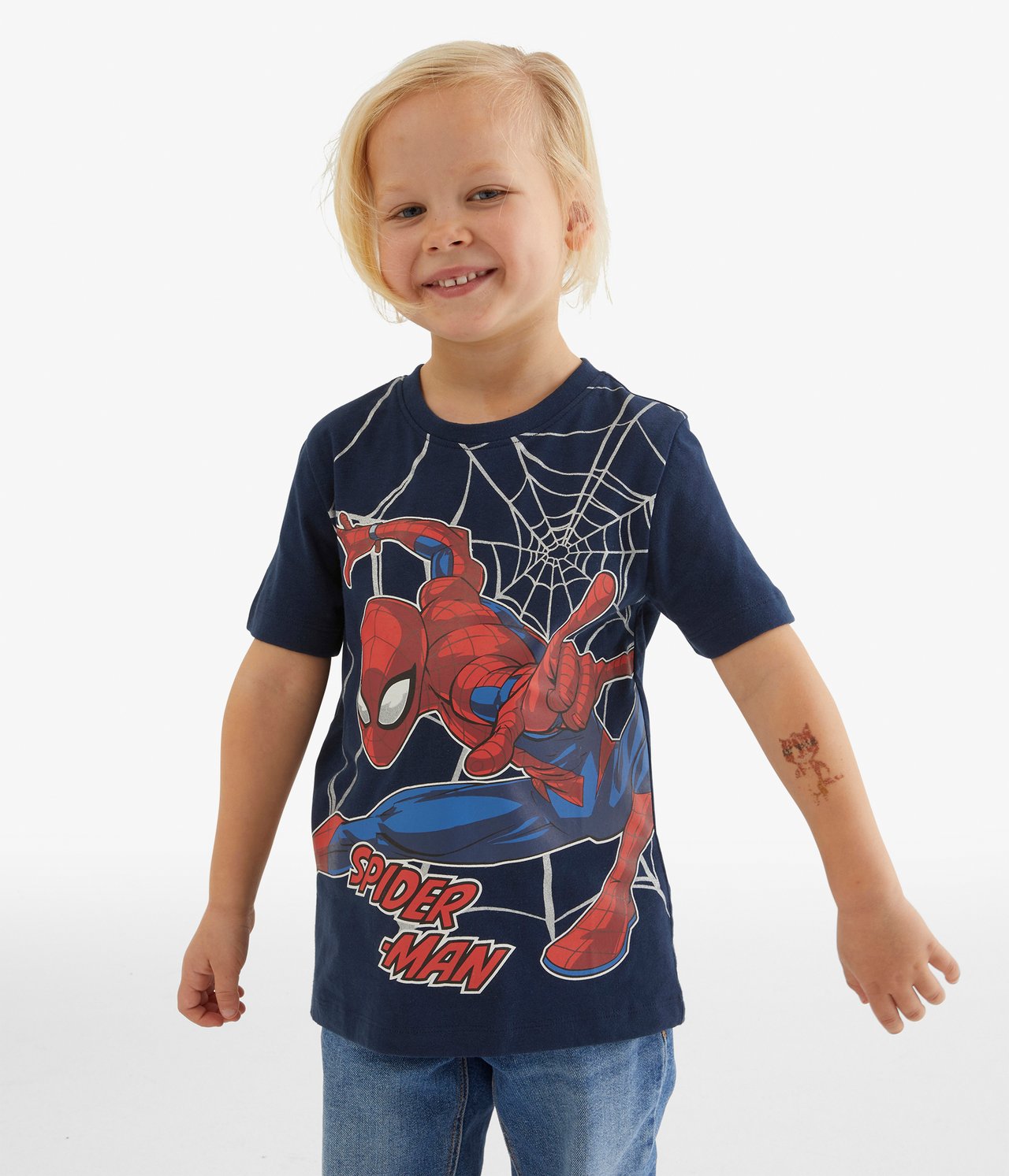 T-shirt Spiderman - Mörkblå - 1