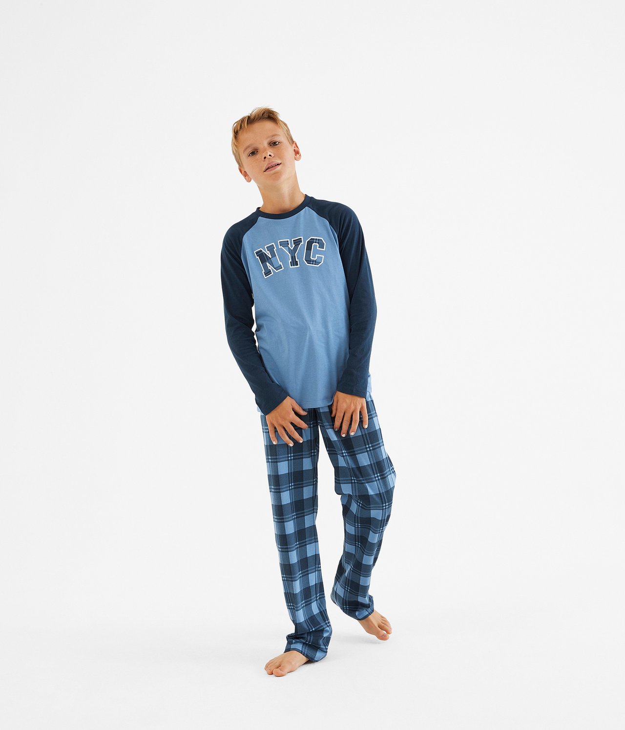 Pyjama Tummansininen - 146/152 - 1