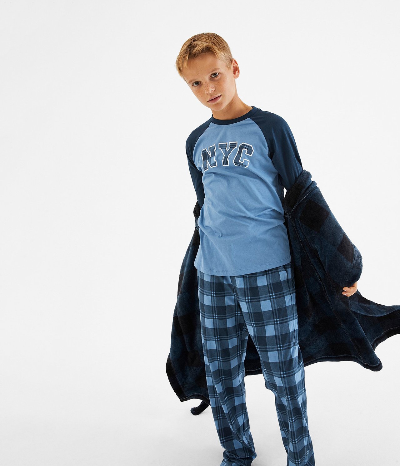 Pyjama Tummansininen - 146/152 - 0