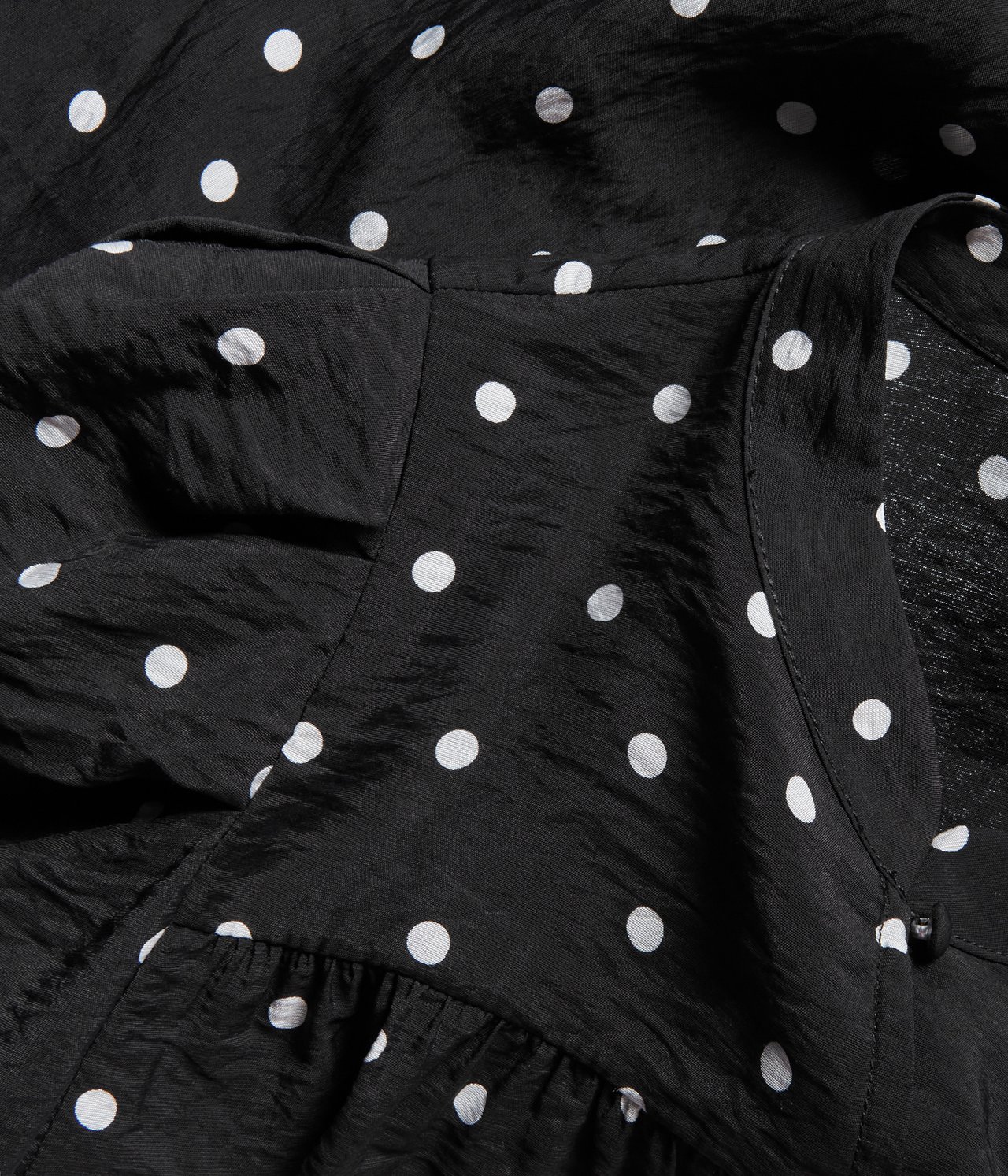 Blus med puffärm - Svart - 5