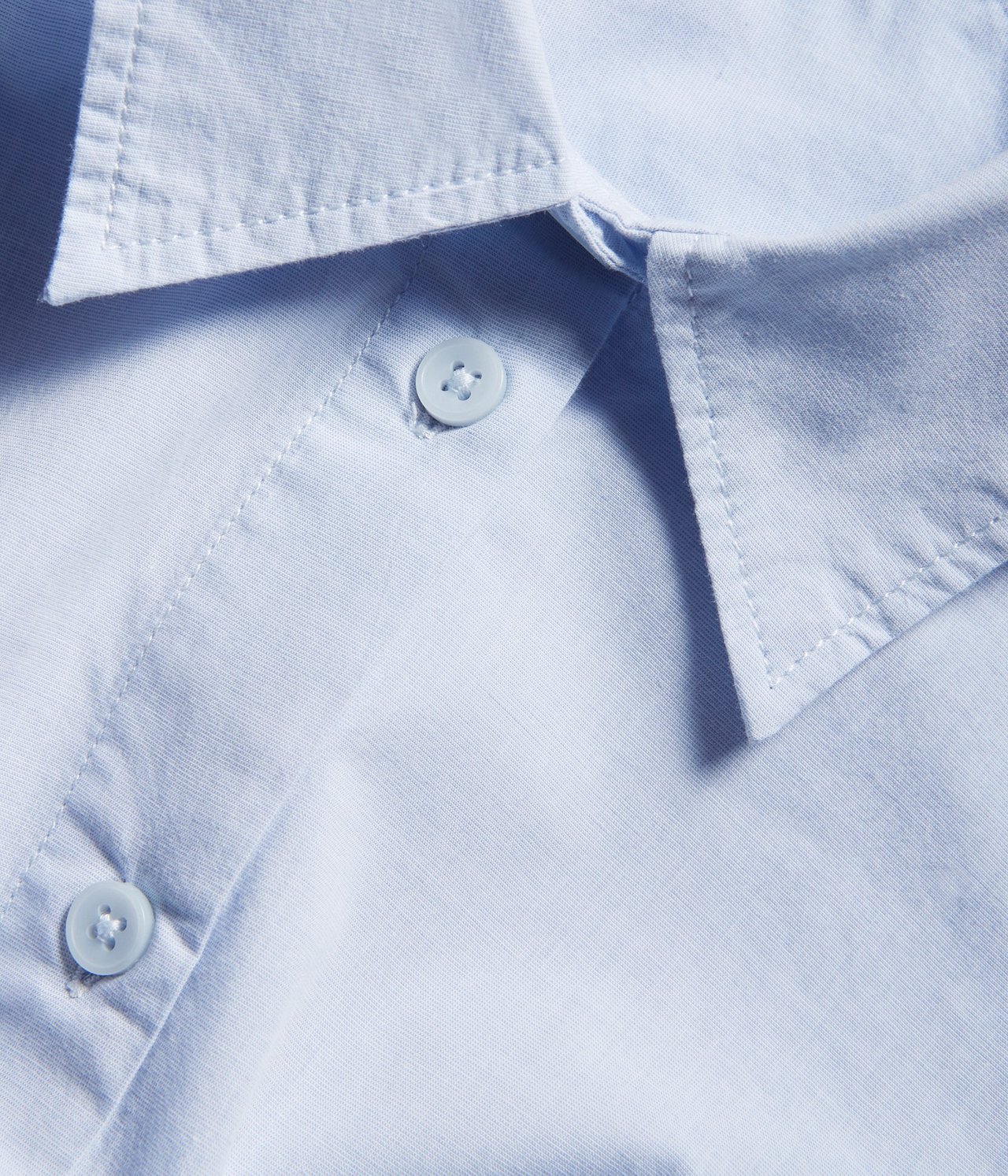 Croppad skjorta Ljusblå - null - 5