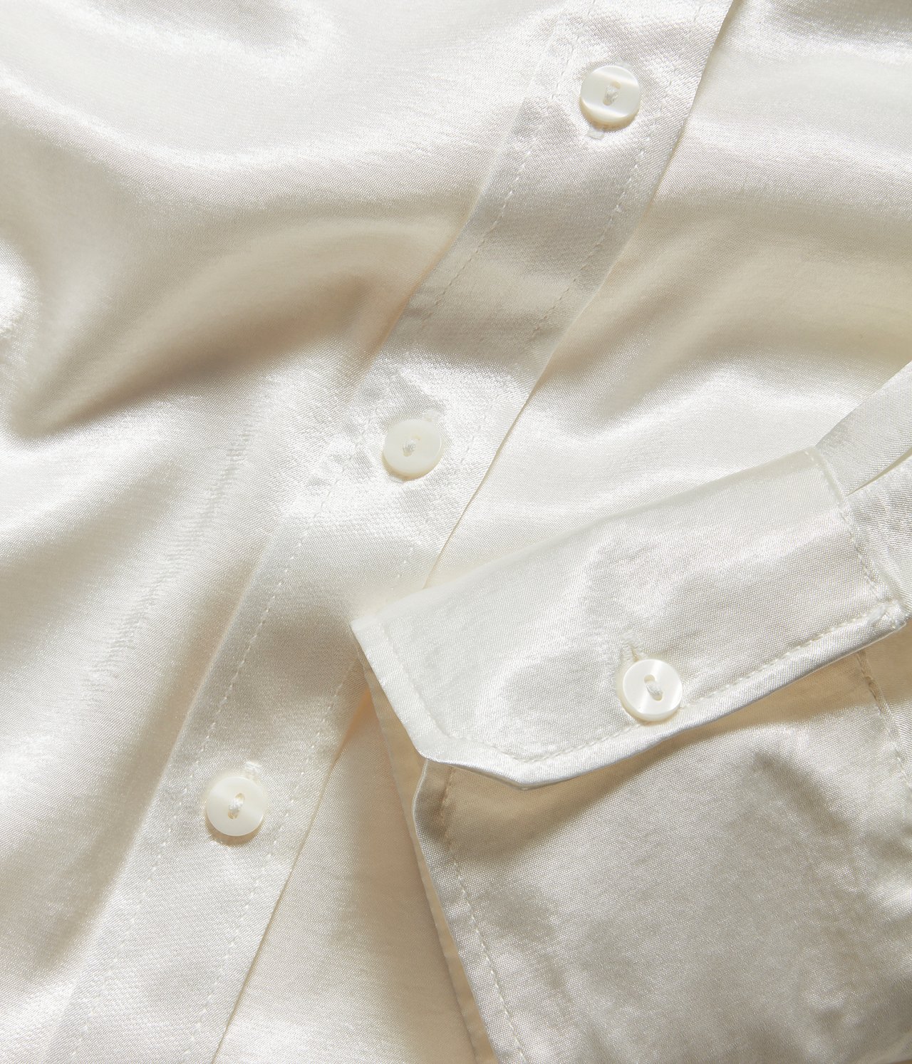 Satinskjorta - Offwhite - 5