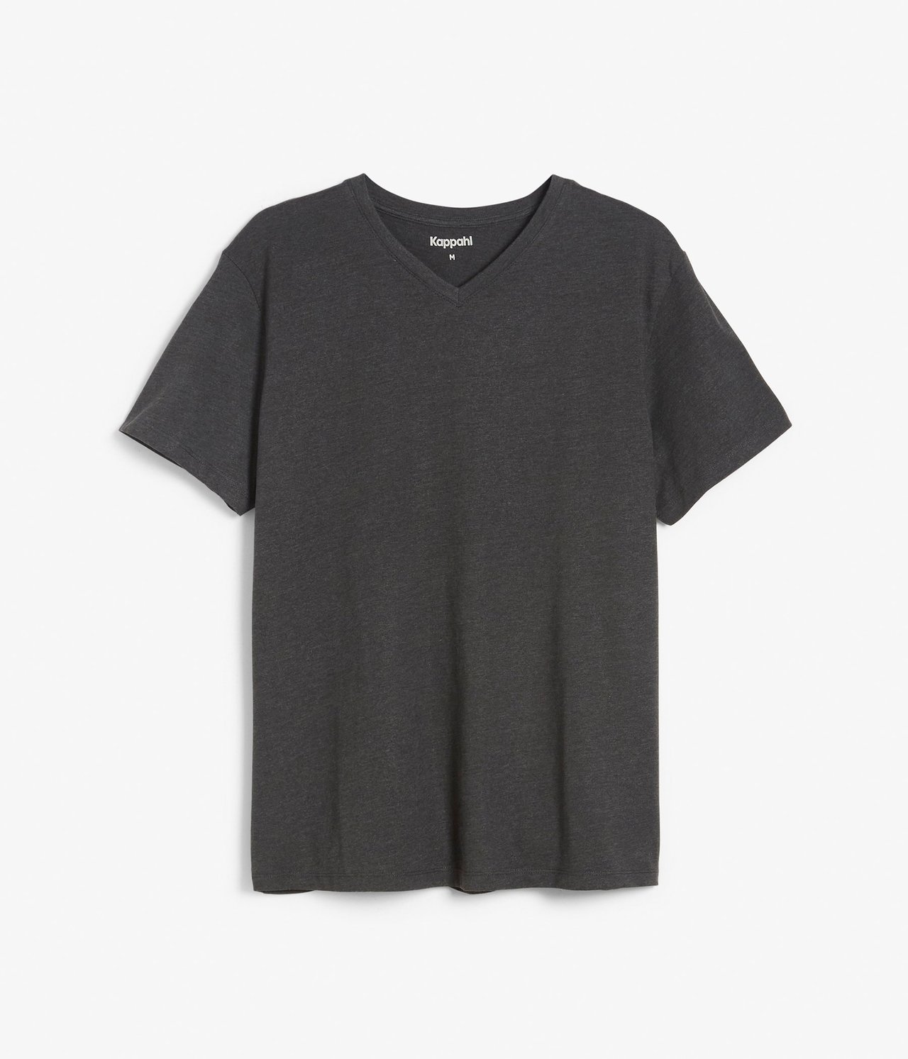 T-skjorte med v-hals Mørkegrå - null - 1