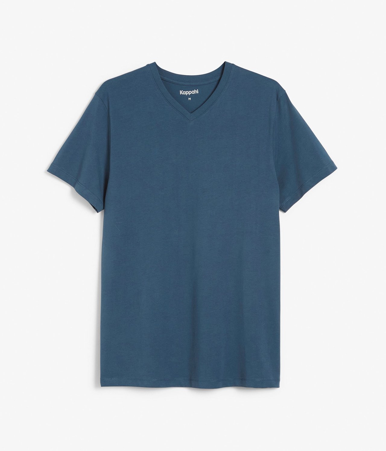 V-kauluksellinen T-paita Tummansininen - L - 1