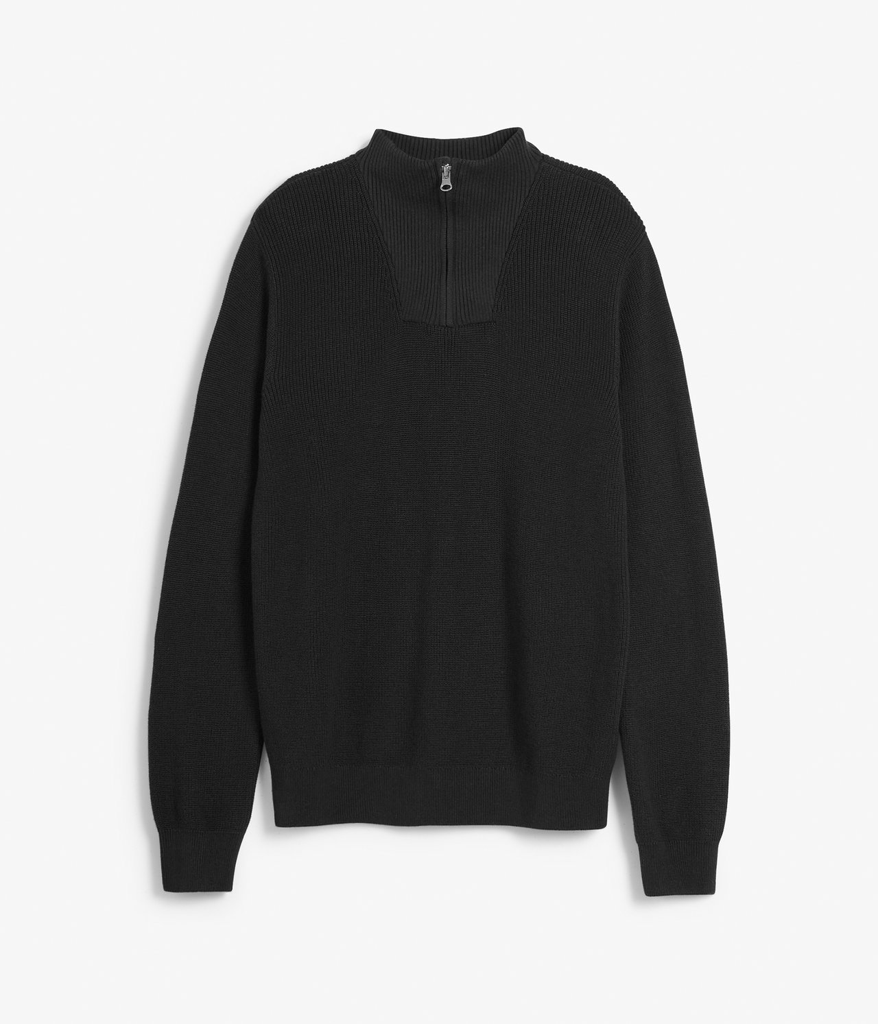 Dzianinowy sweter - Czarne - 7