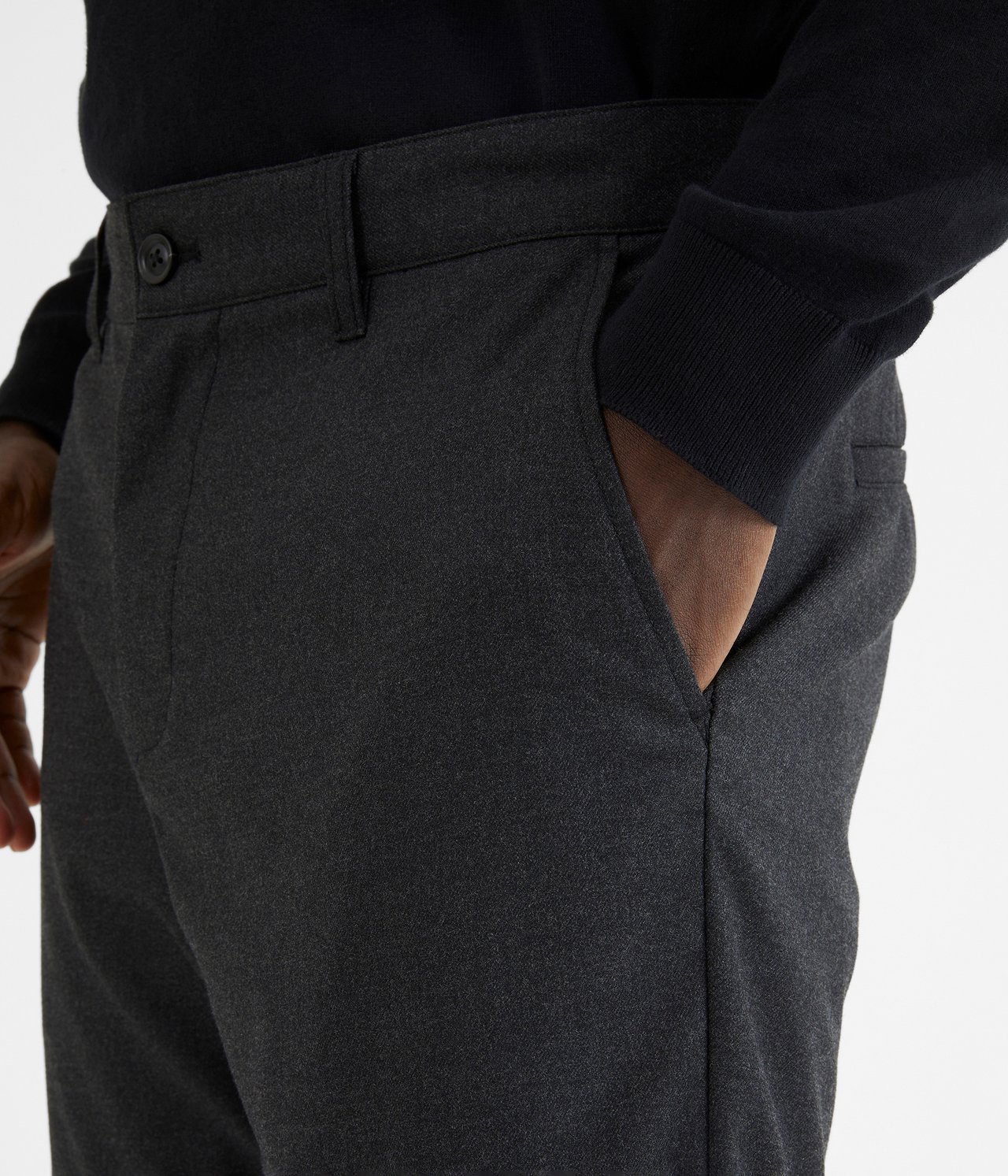 Housut relaxed fit - Tummanharmaa - 3