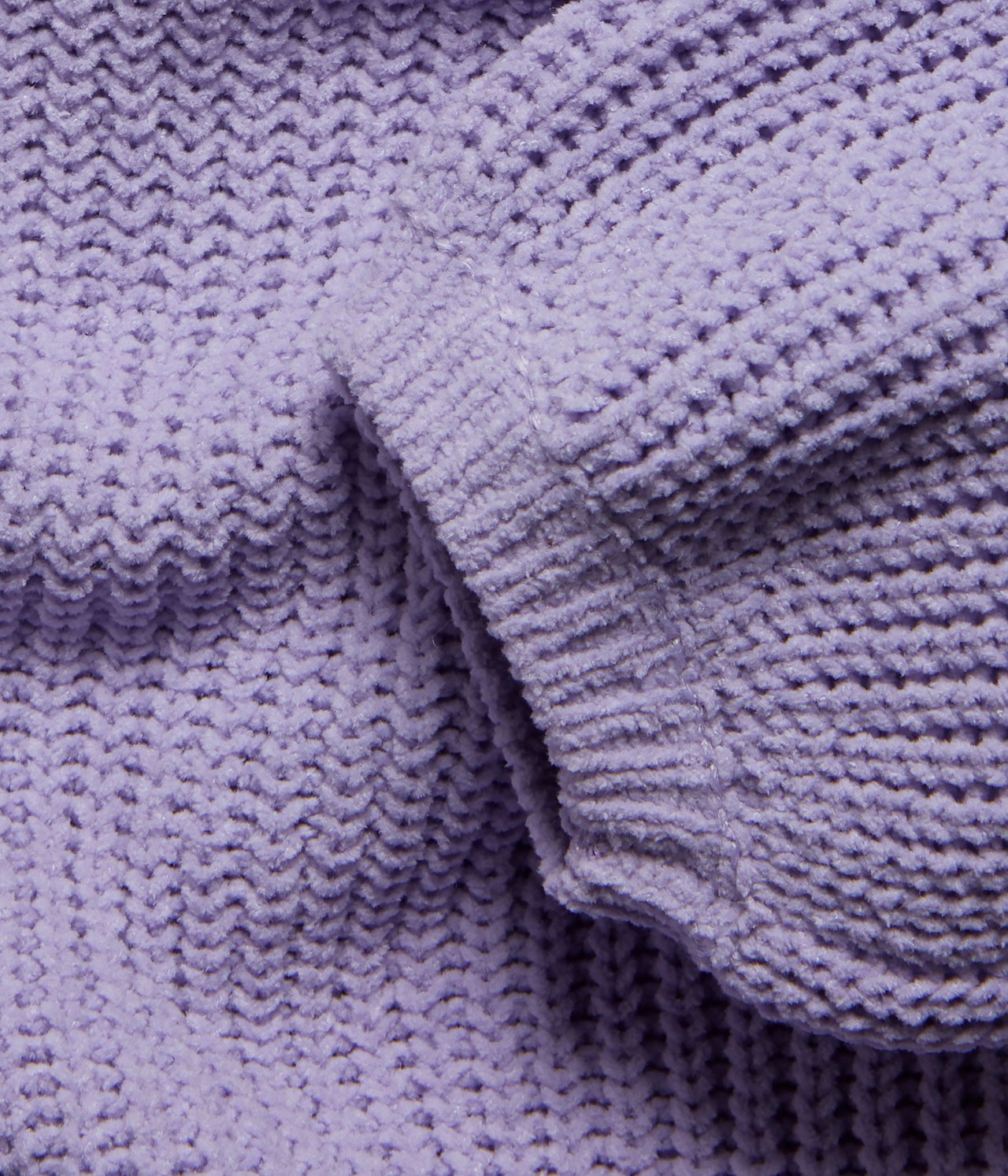 Strikkegenser i chenille - Lilla - 6