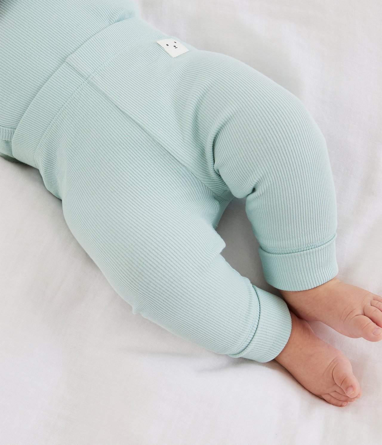Prążkowane legginsy - Jasnoturkusowy - 2