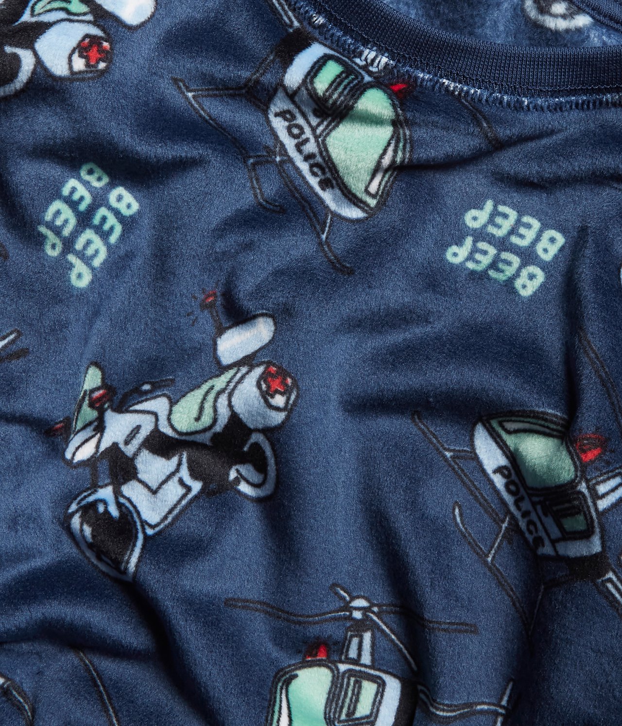 Pyjamas i fleece Mørkeblå - null - 3