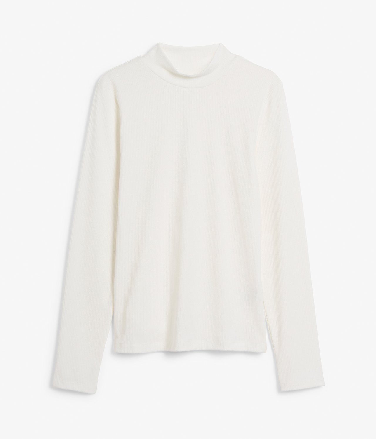 Ribbad polotröja Offwhite - null - 5