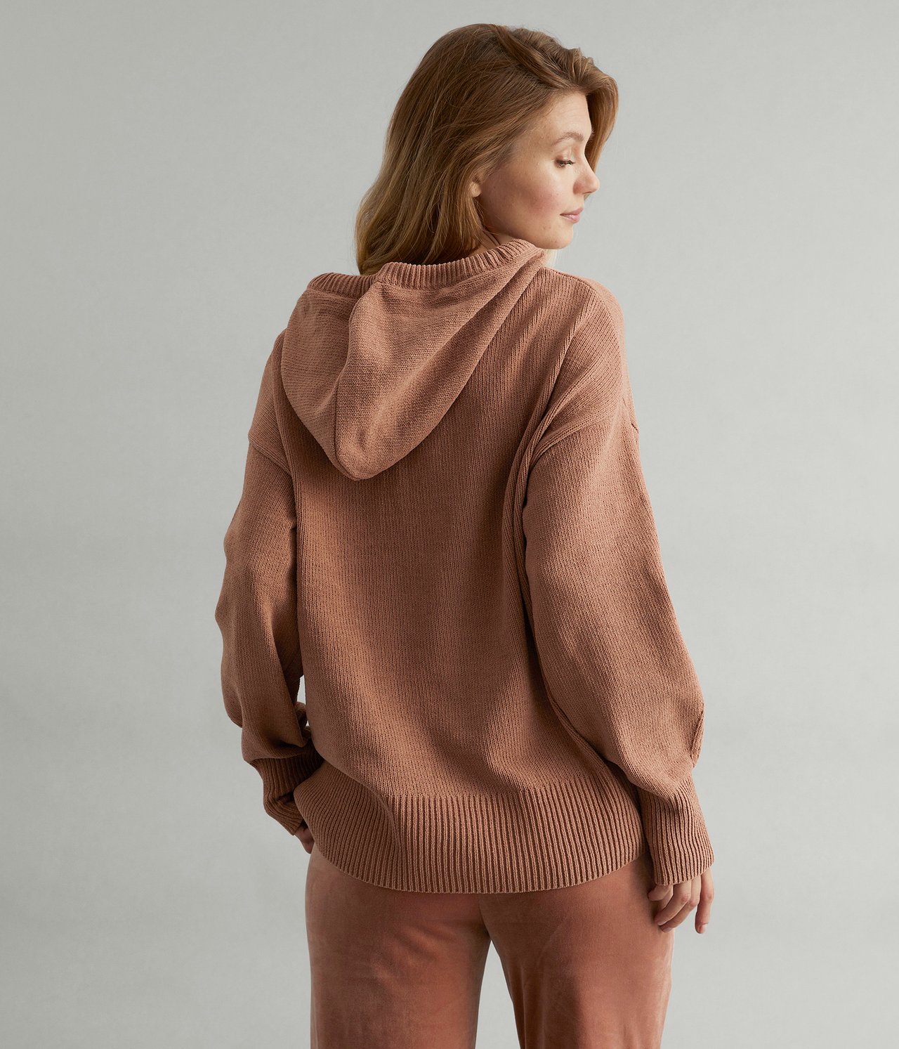 Bluza z kapturem Odzież domowa - Ciemnoróżowy - 4