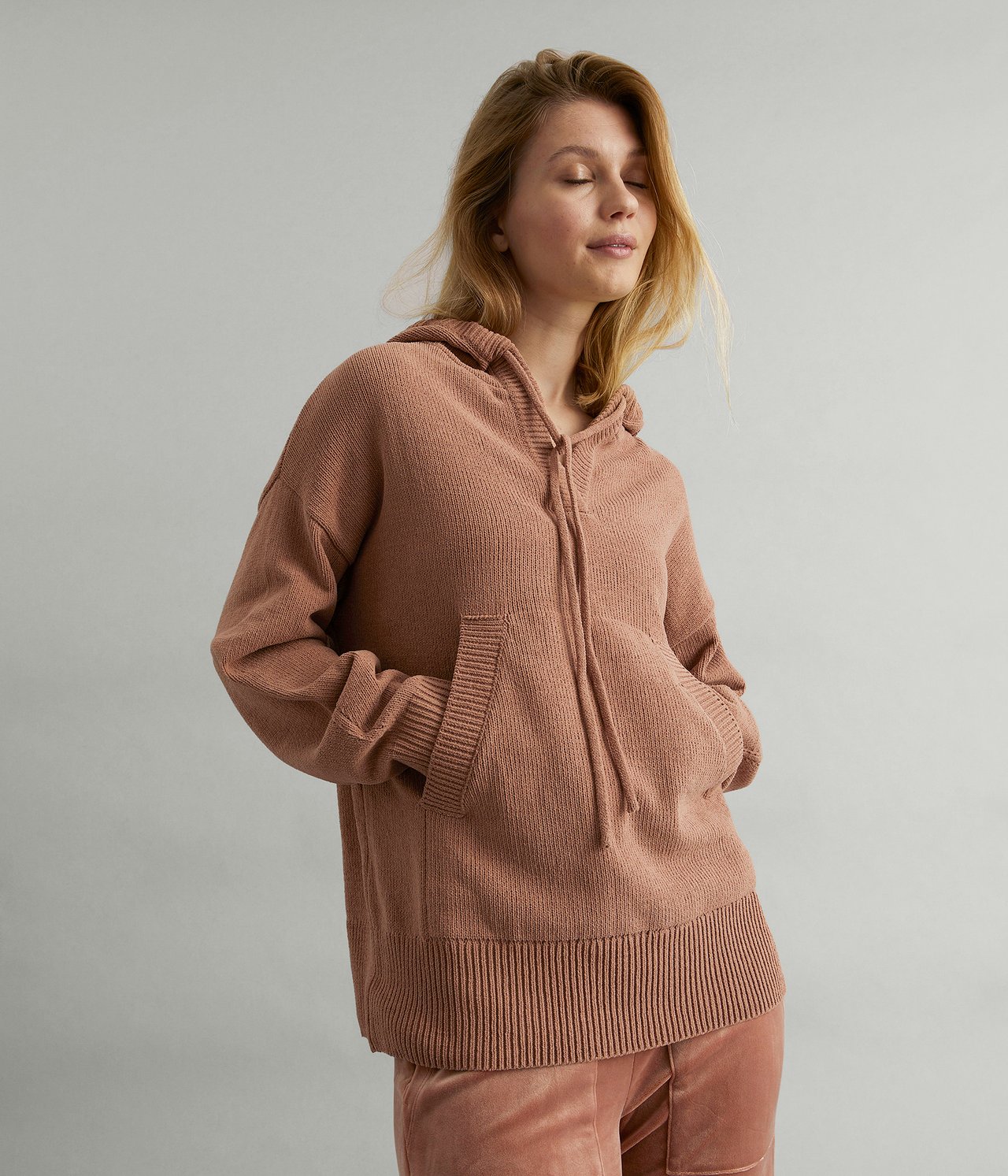 Bluza z kapturem Odzież domowa - Ciemnoróżowy - 2