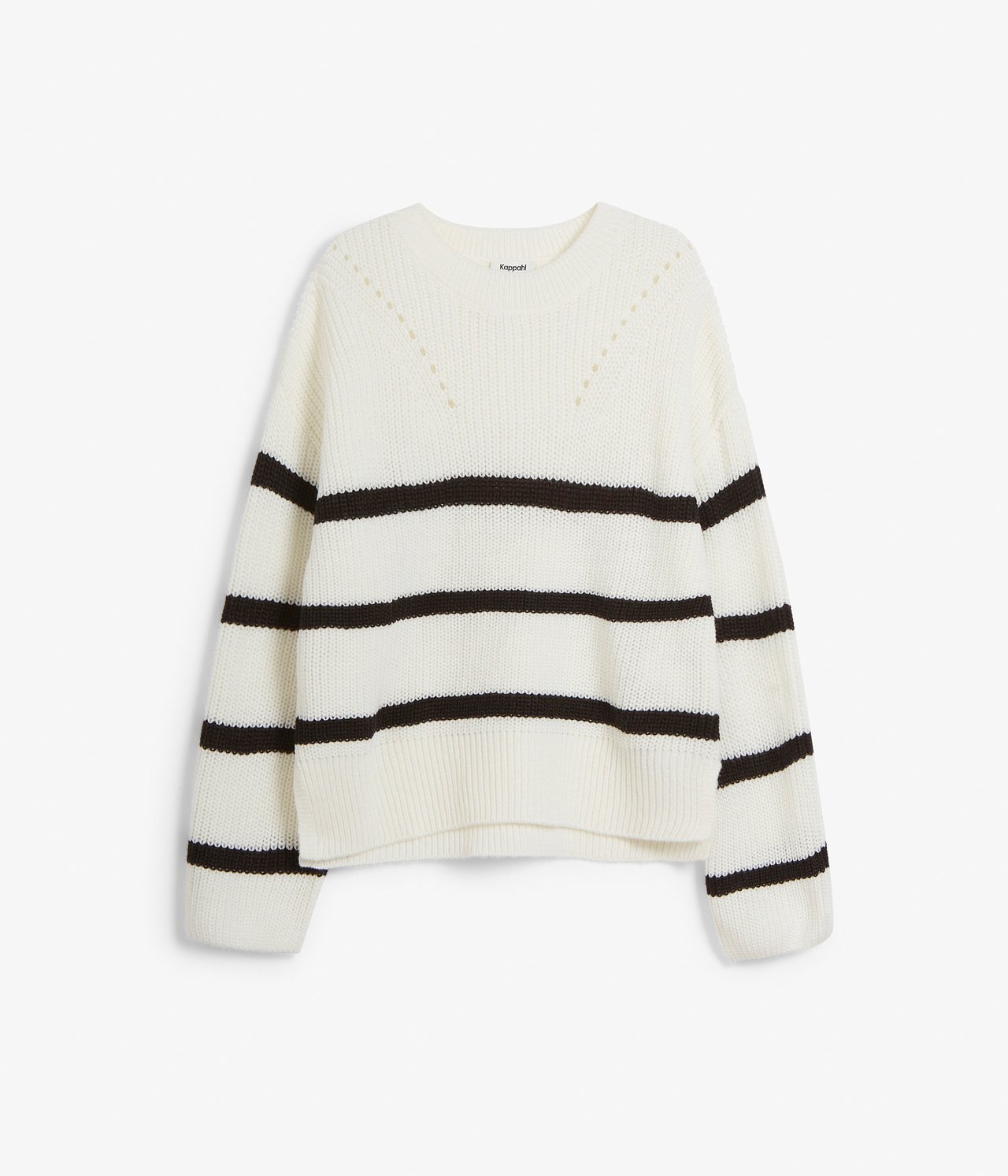 Sweter z dzianiny w paski - Offwhite - 5