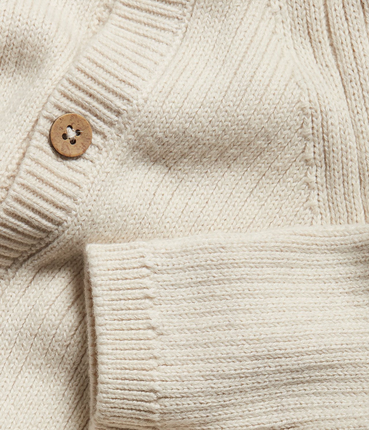 Stickad jumpsuit baby - Melerad beige - 5