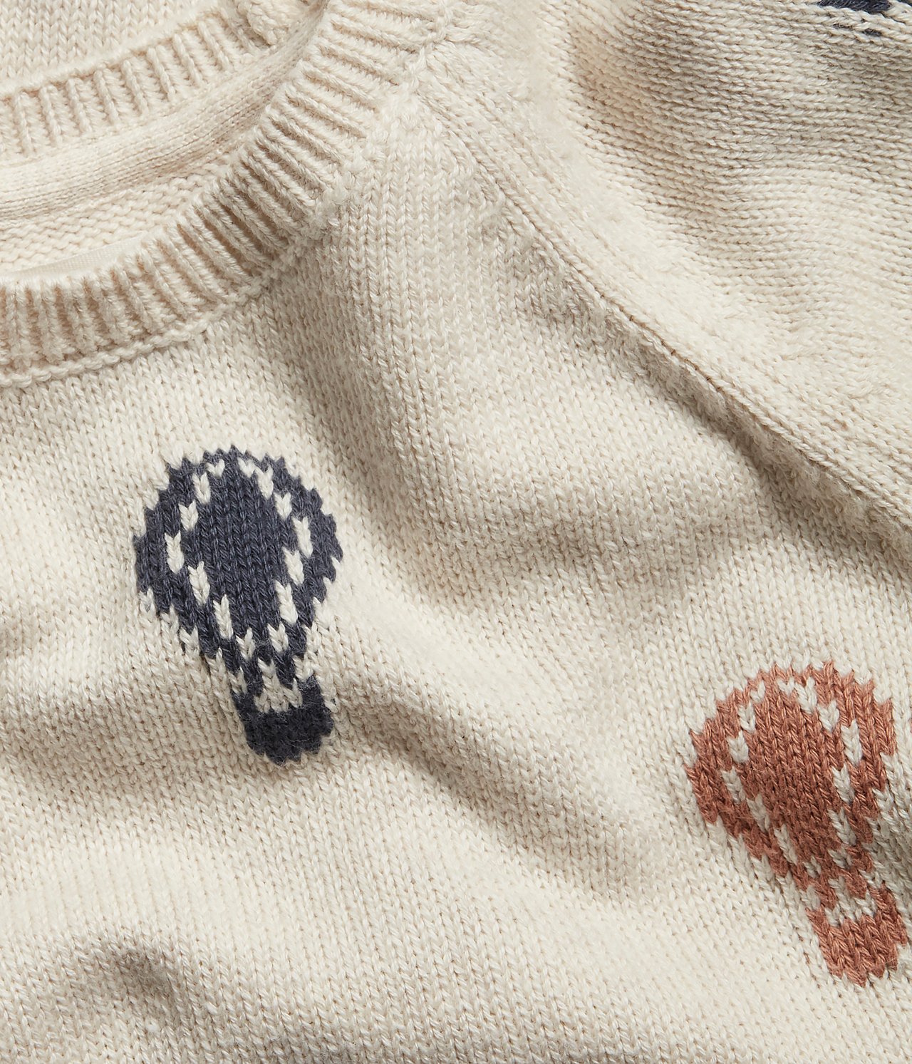 Strikkegenser - Melert beige - 4