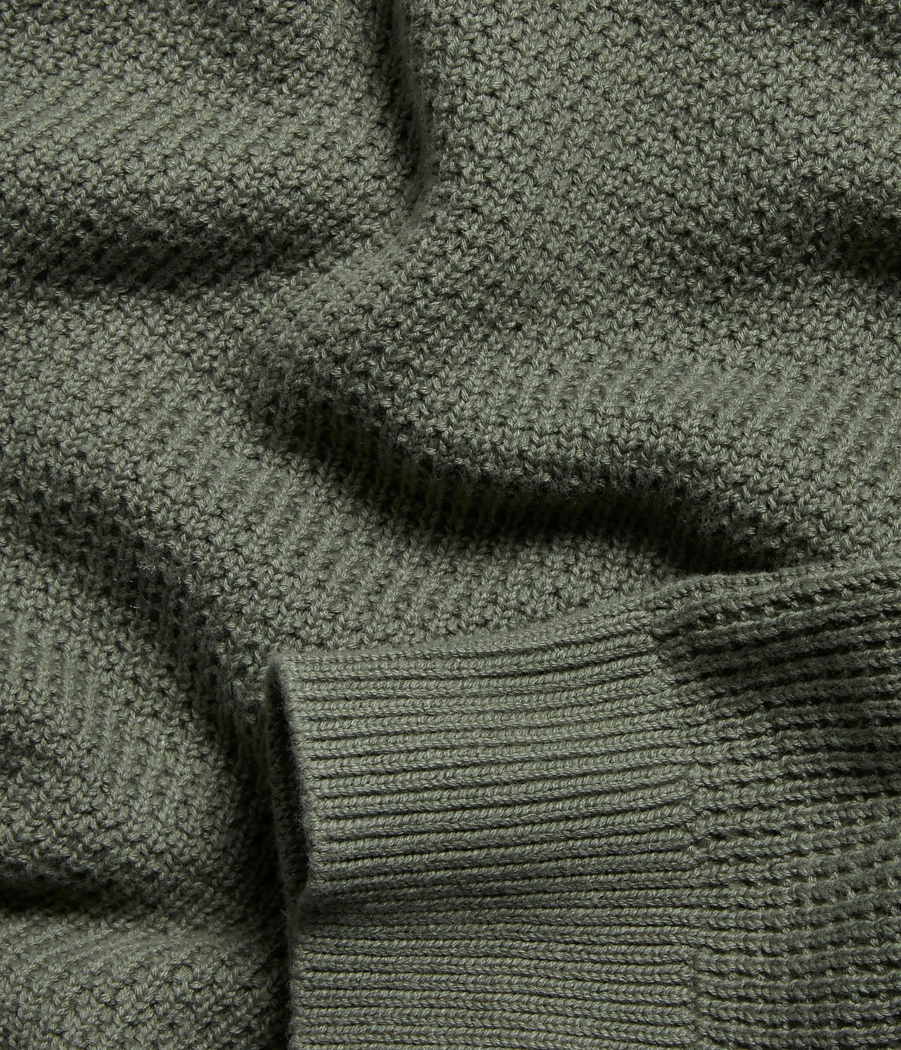 Sweter z grubej dzianiny - Zielony - 5