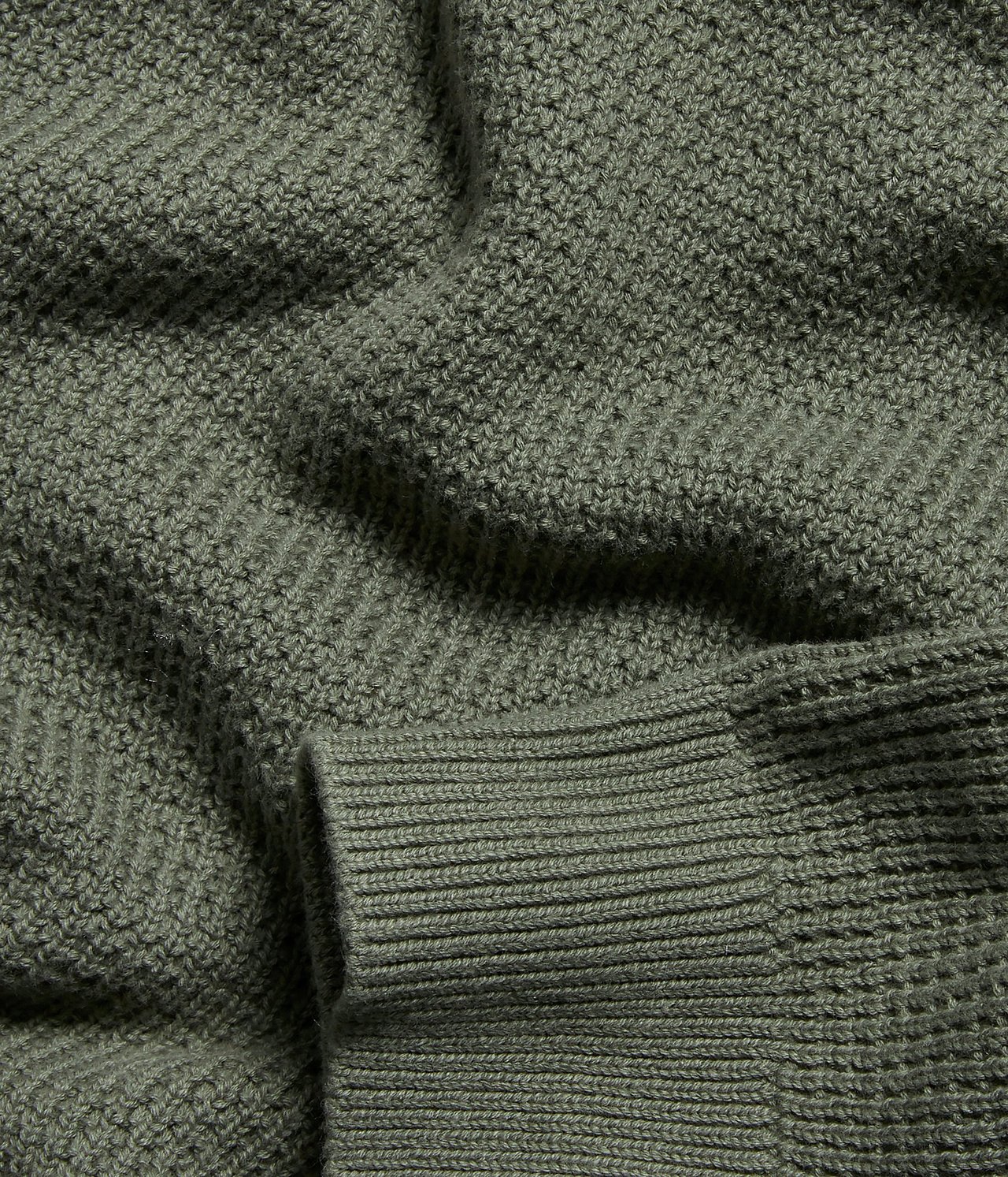 Grovstickad tröja Grön - null - 5