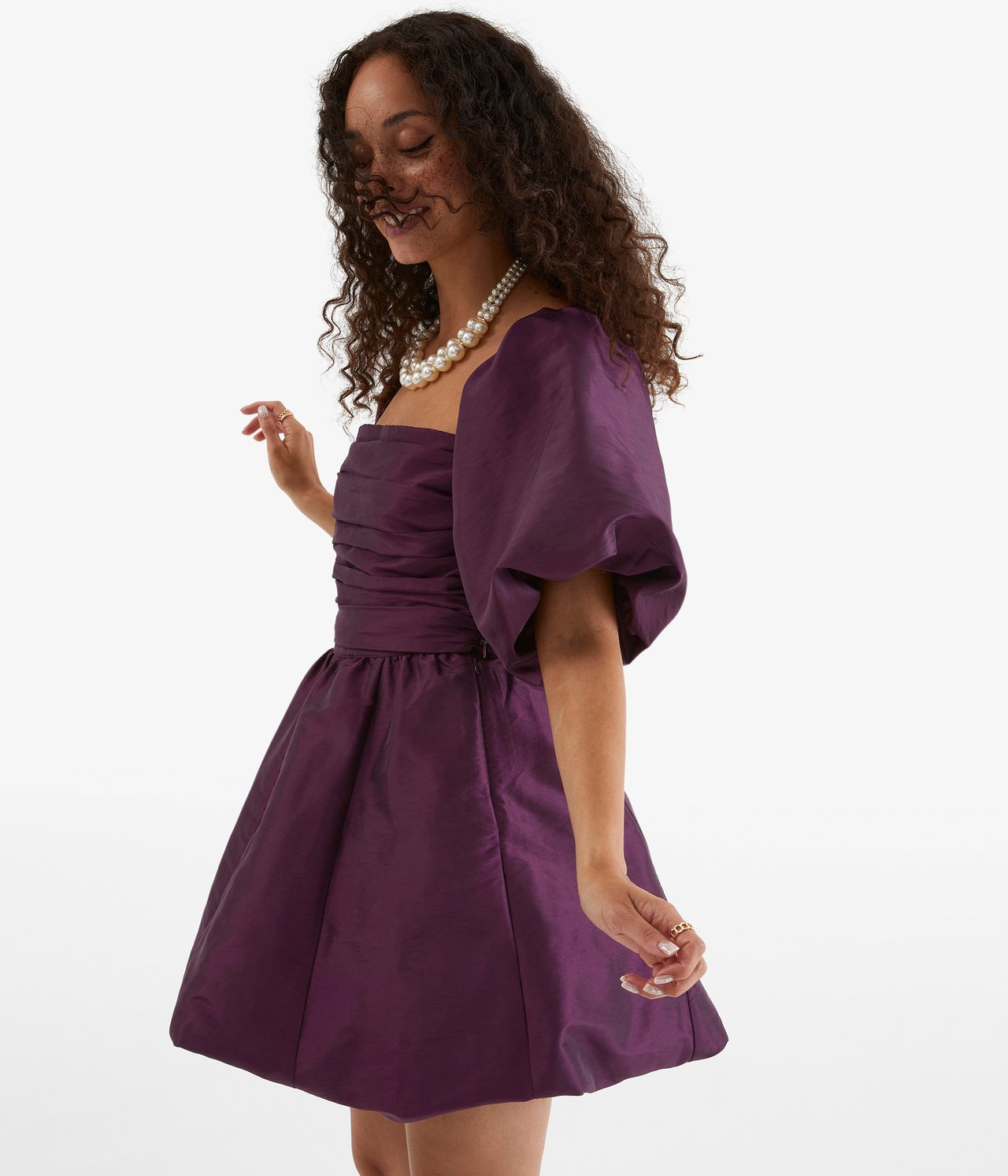 Multifunktionell klänning - Plommon - 174cm / Storlek: S - 9
