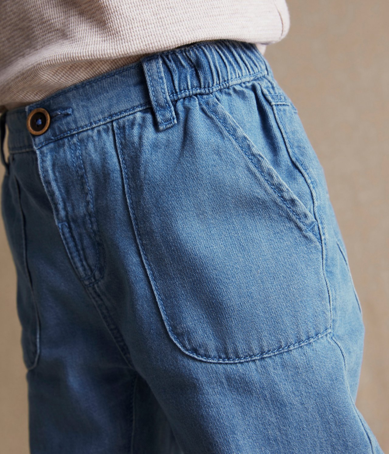 Jeans med justerbar midja Denim - null - 3
