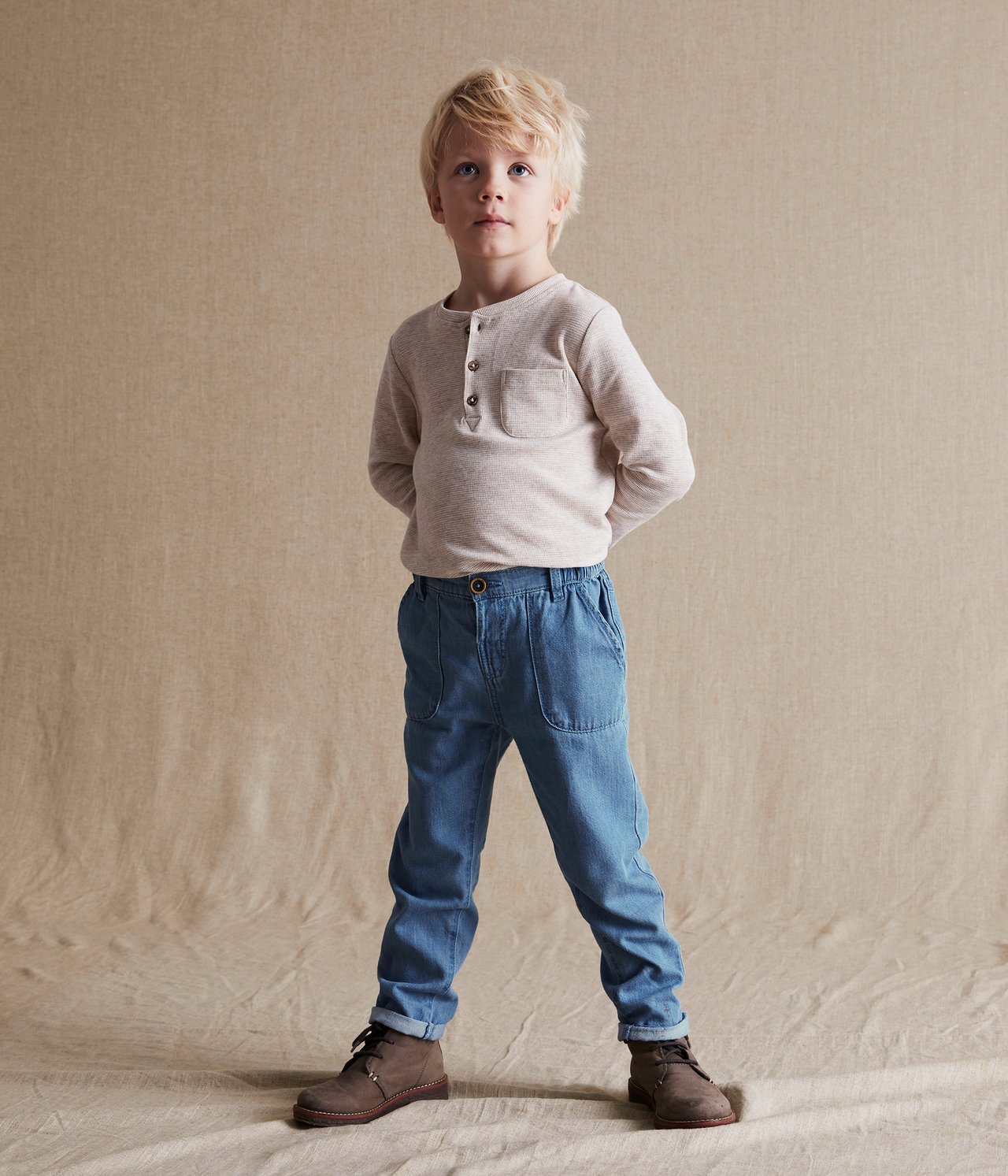Jeans med justerbar midja - Denim - 1