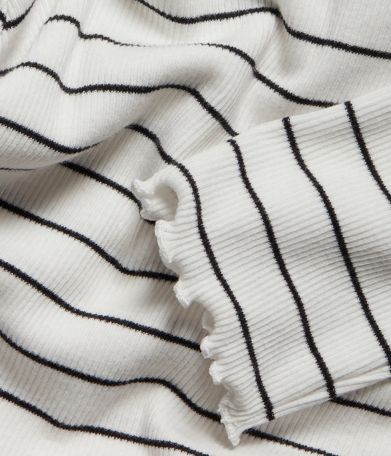 Top w paski, z długimi rękawami - Offwhite - 4