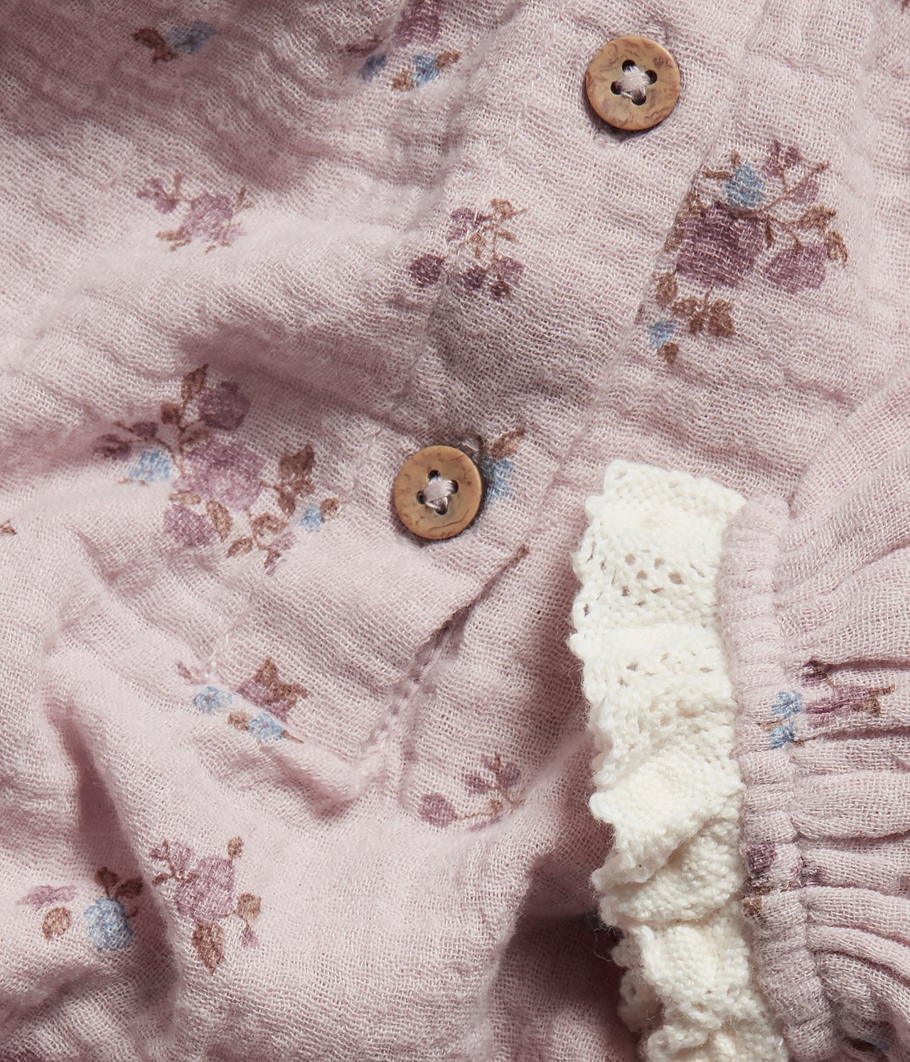 Blommig blus baby - Rosa - 3