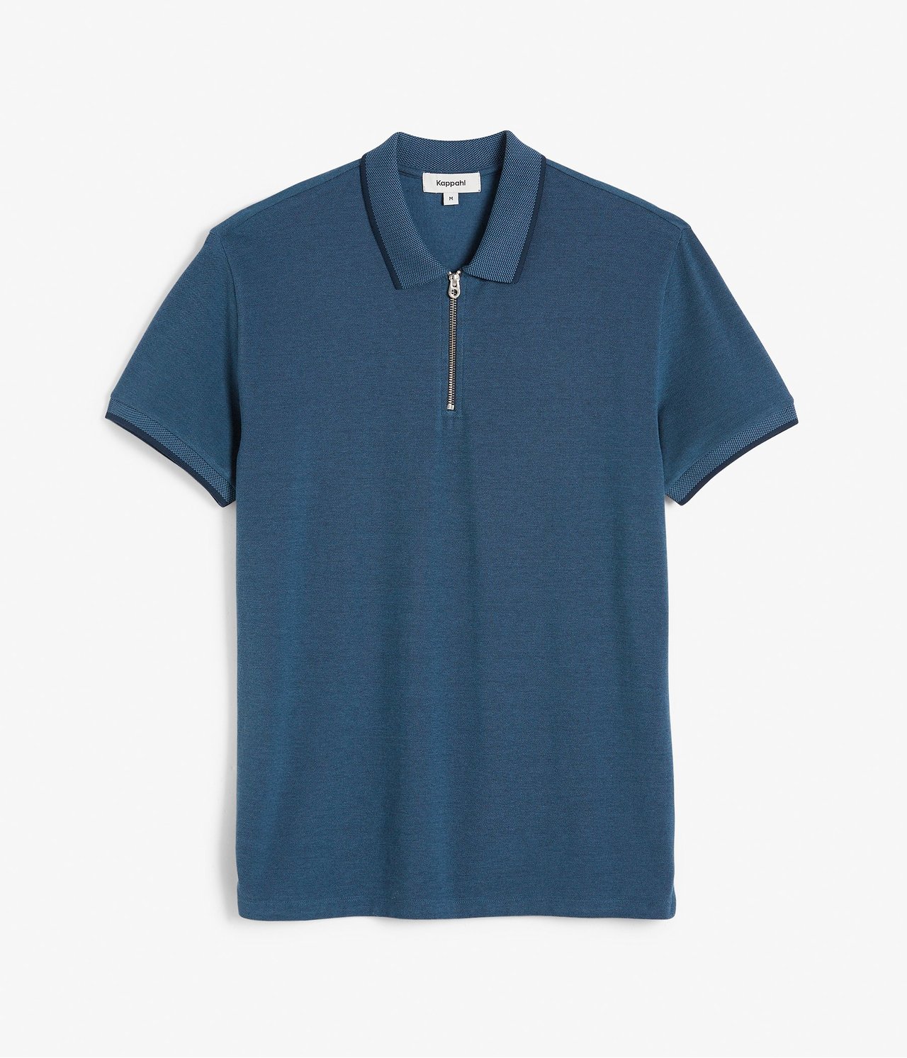 Tennisskjorte med glidelås Mørkeblå - null - 4