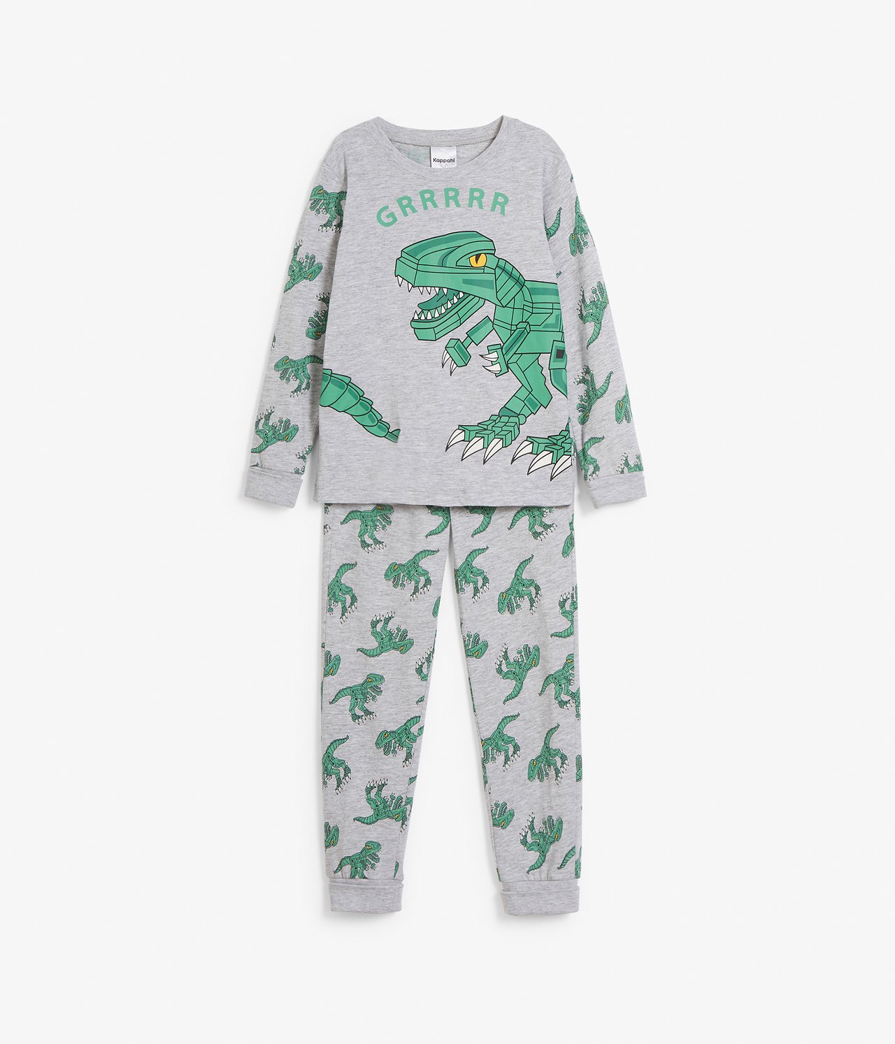 Pitkähihainen pyjama - Meleerattu harmaa - 5