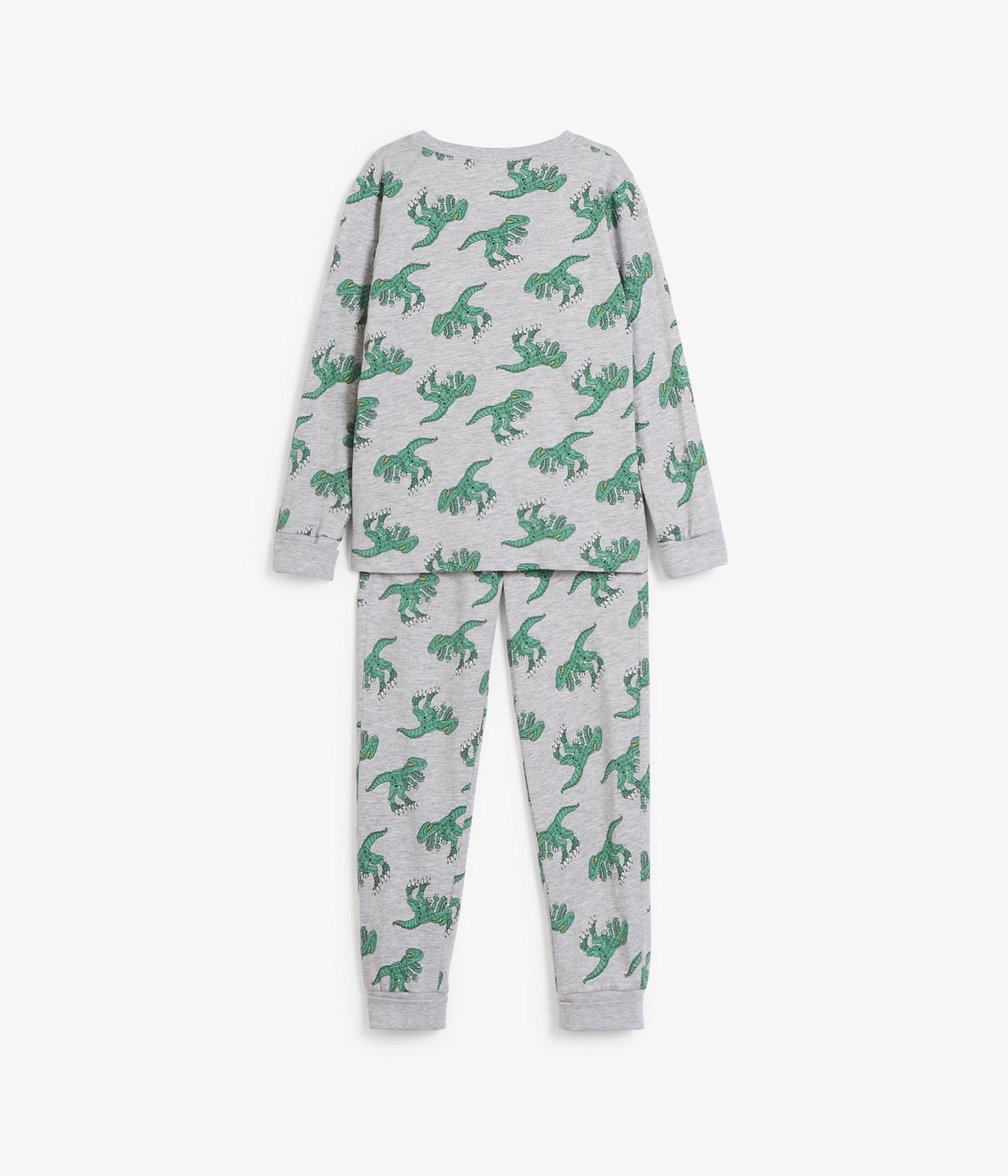 Långärmad pyjamas - Gråmelerad - 6