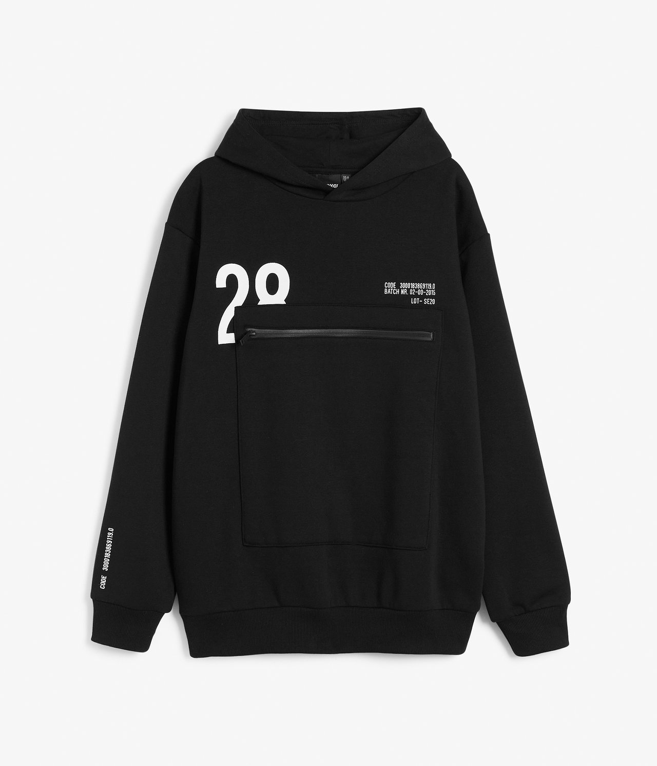 Bluza z kapturem i kieszenią - Czarne - 5