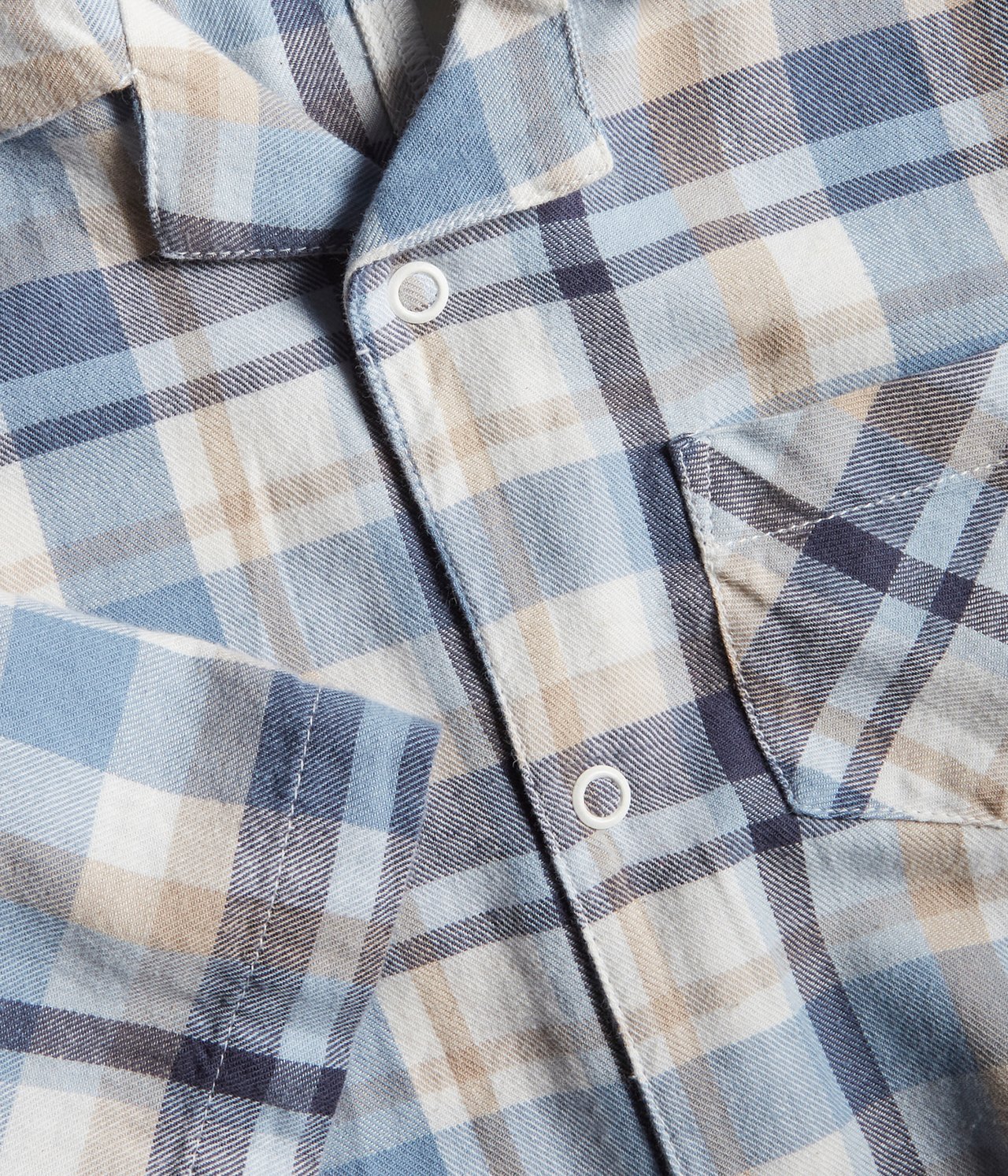 Ruudullinen vauvan pyjama. - Vaaleansininen - 1