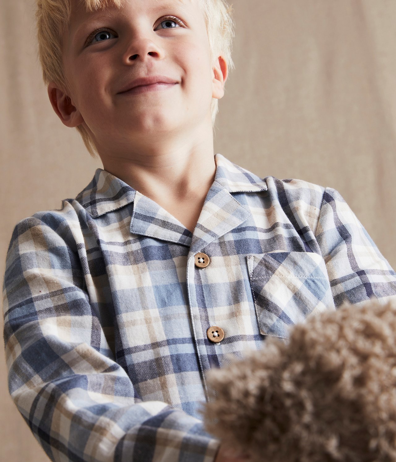 Rutete pyjamas - Lyseblå - 3
