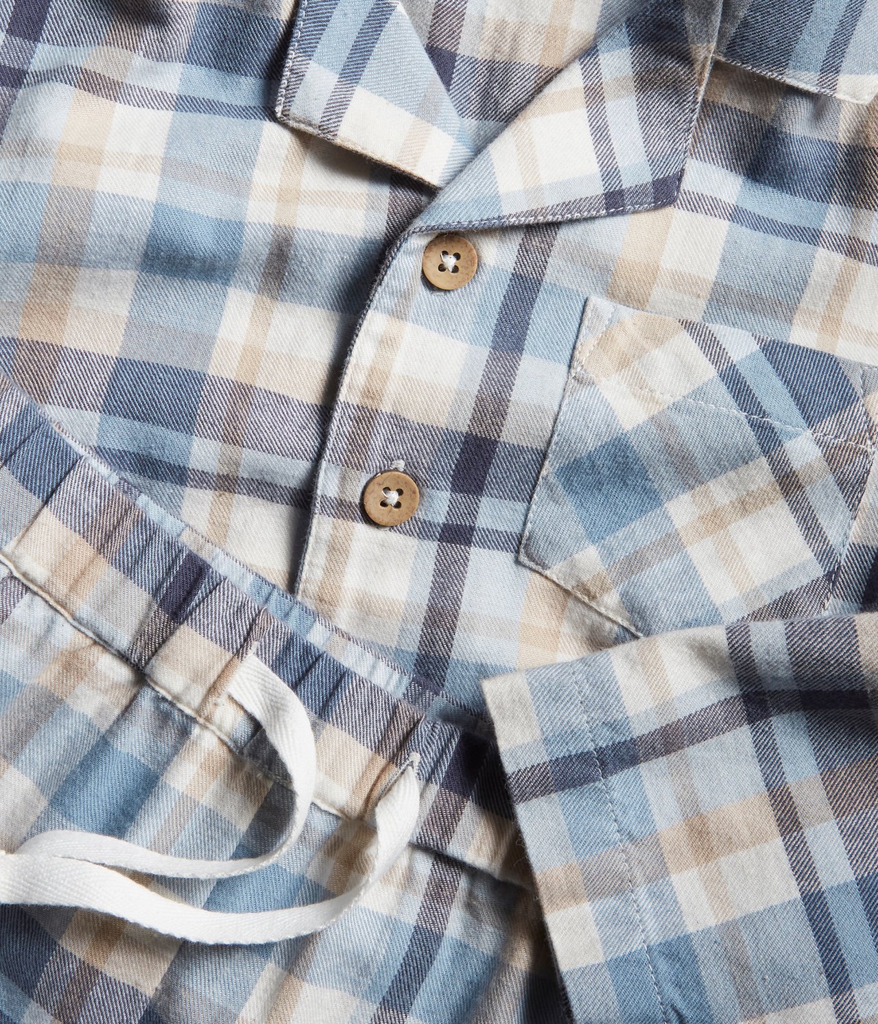 Rutete pyjamas - Lyseblå - 4