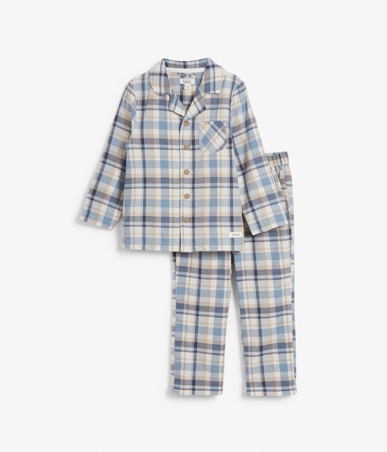 Rutete pyjamas - Lyseblå - 5