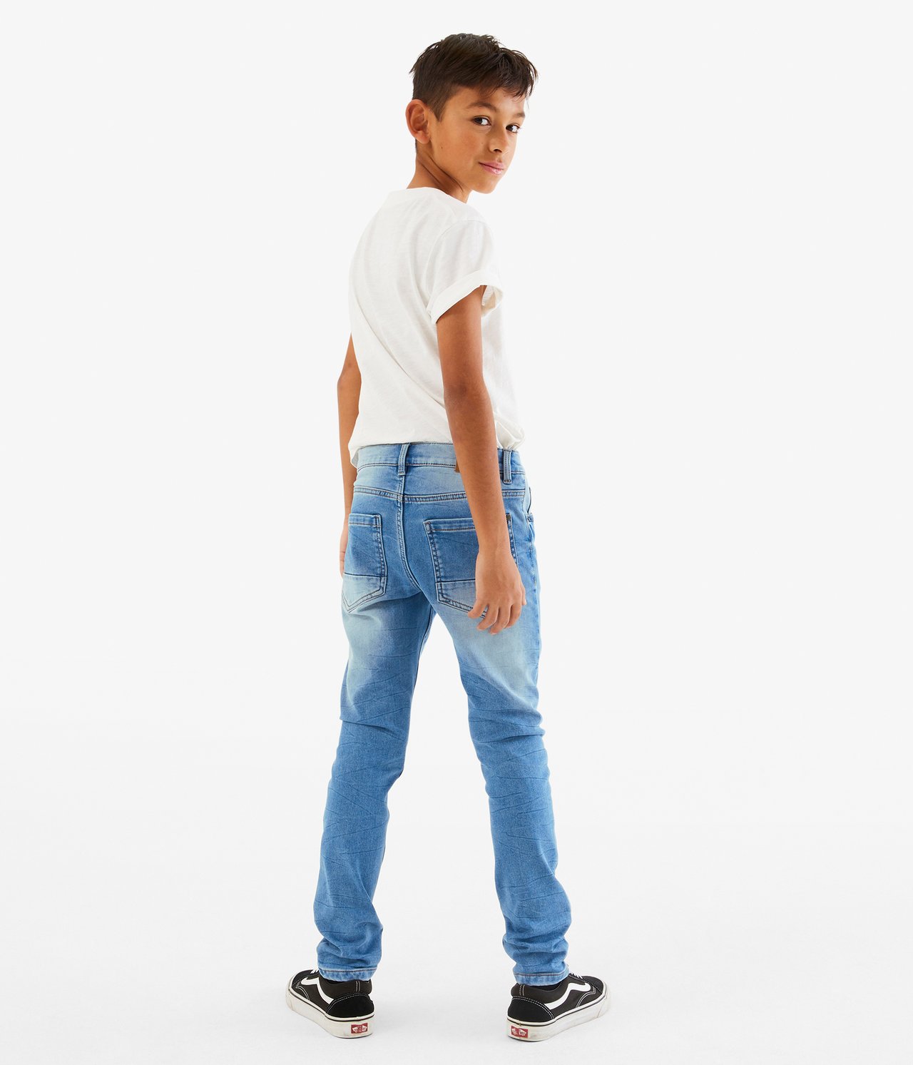 Joggery slim fit - Jasny dżins - 4