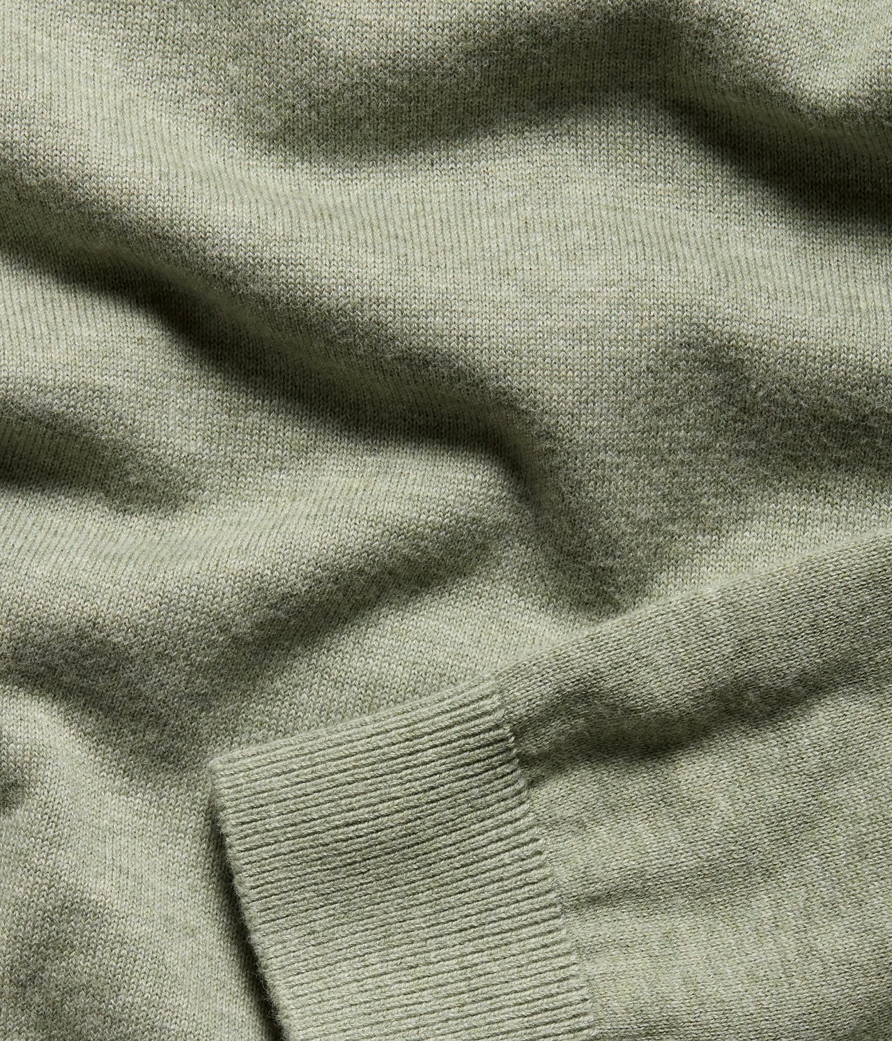 Sweter z dzianiny o drobnym splocie - Zielony - 4