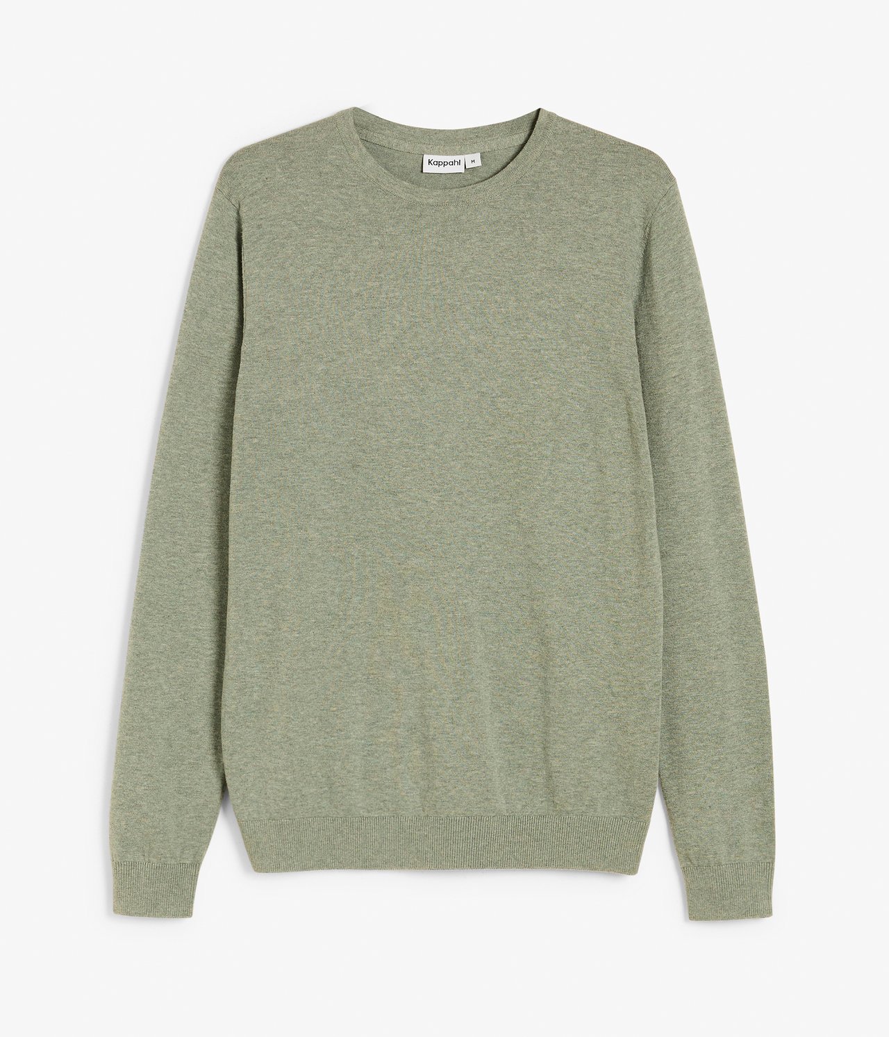Sweter z dzianiny o drobnym splocie - Zielony - 5