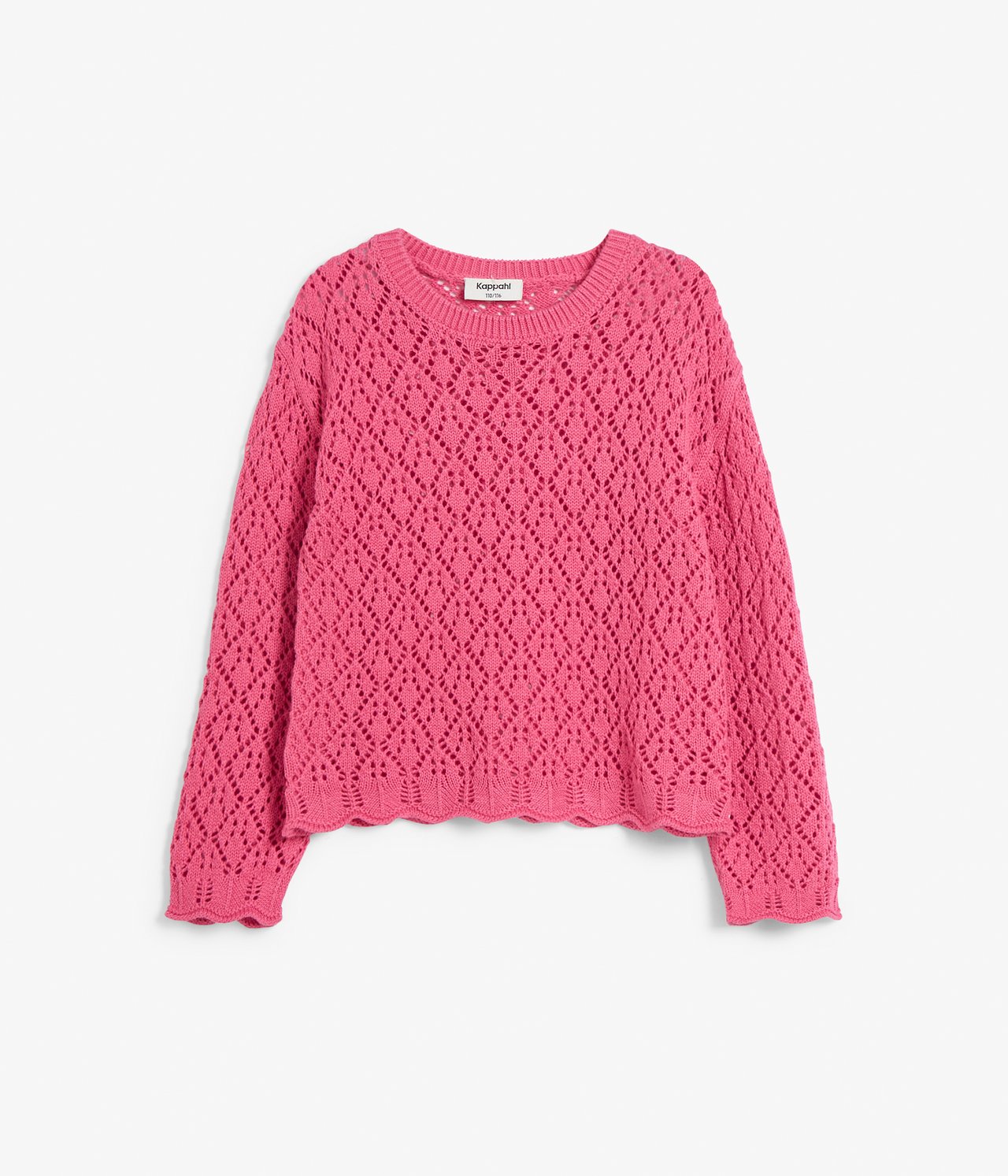 Sweter na szydełku - Różowy - 6