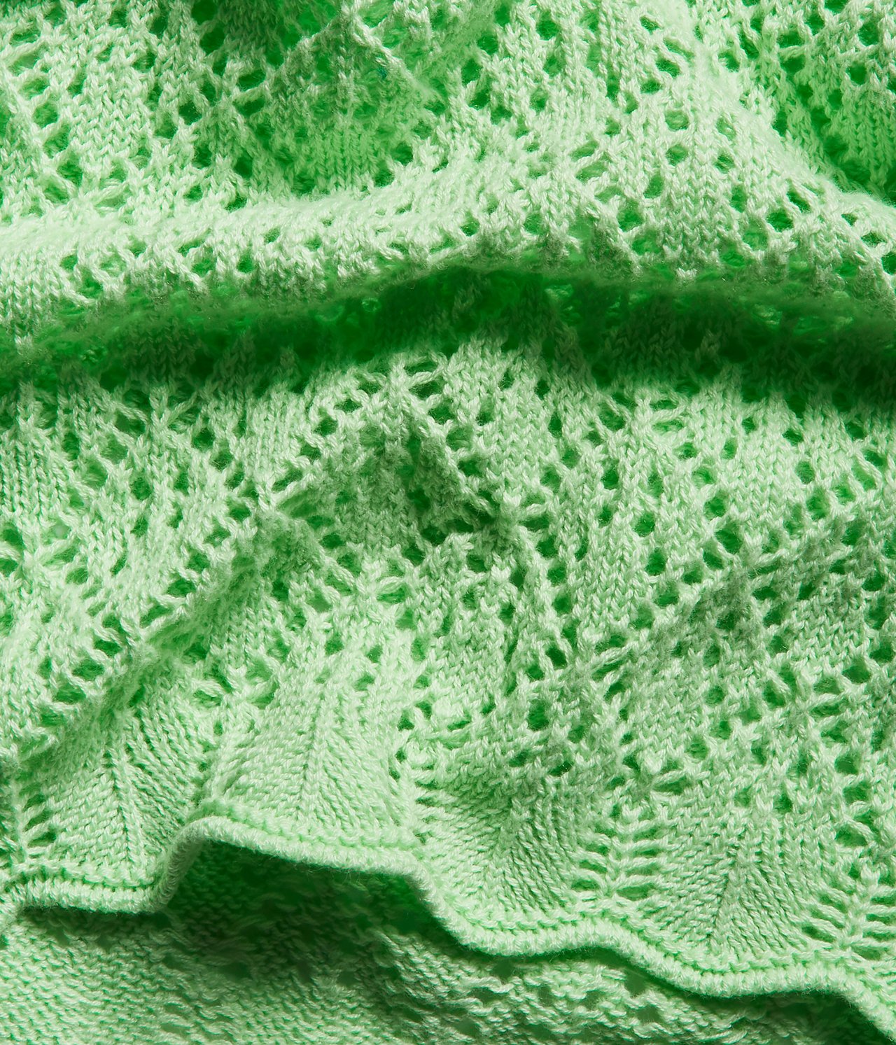 Crochetstickad tröja - Ljusgrön - 5