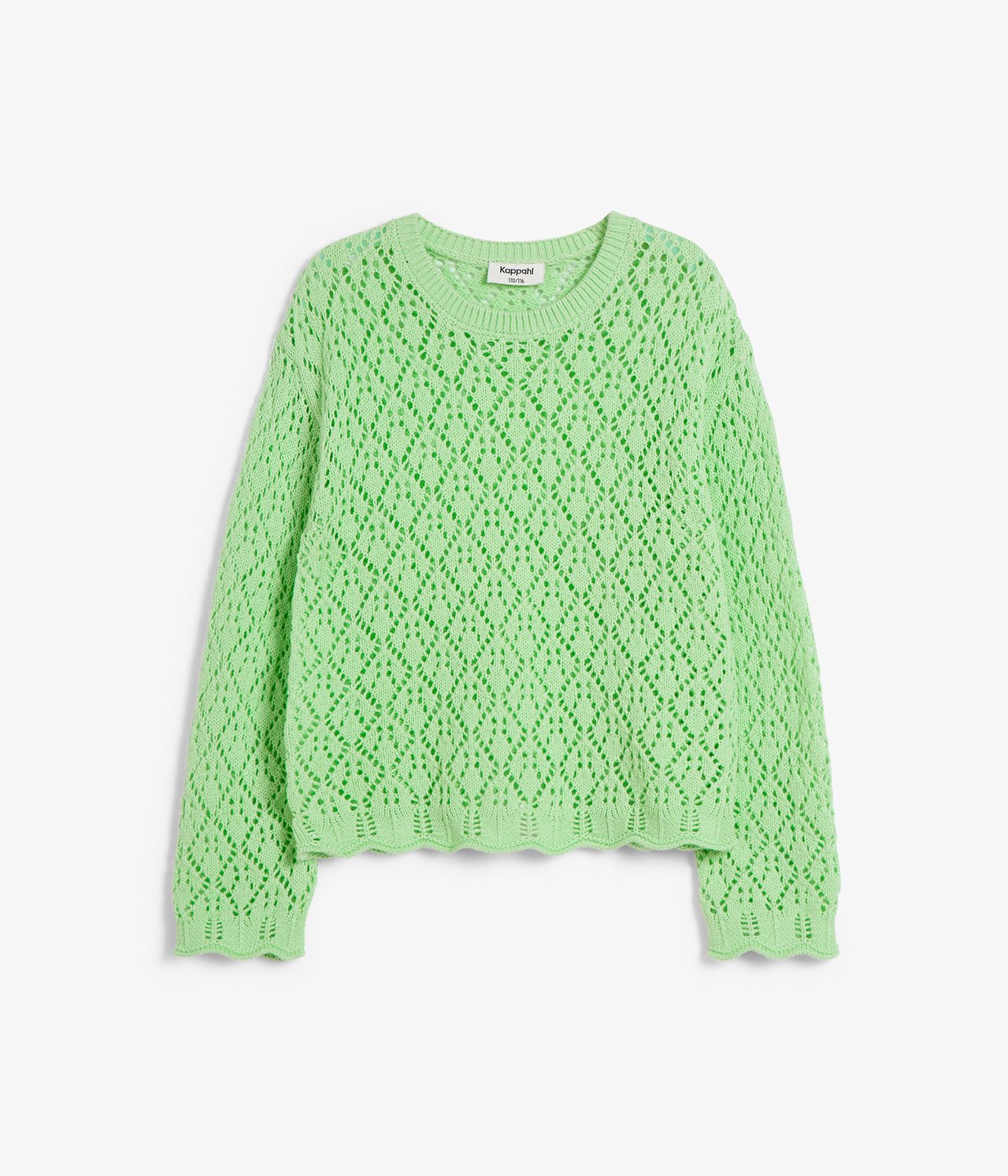 Crochetstickad tröja Ljusgrön - null - 5