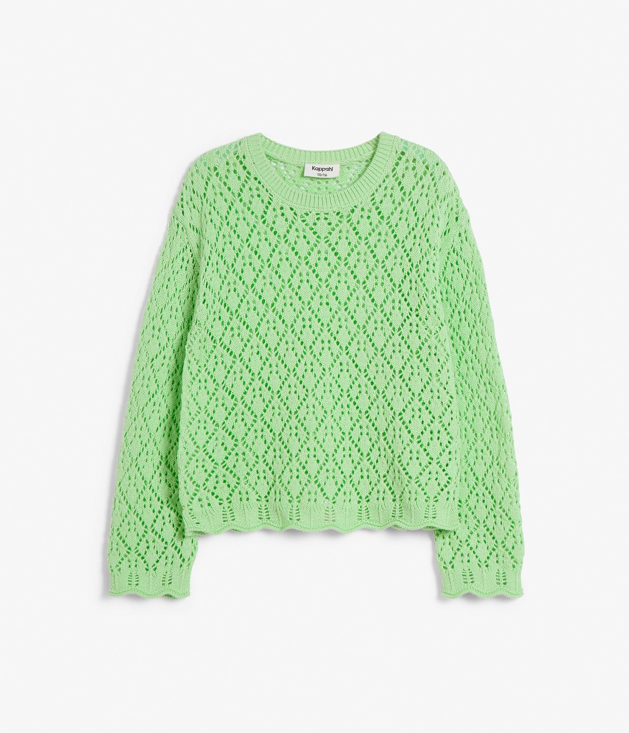 Crochetstickad tröja Ljusgrön - null - 1