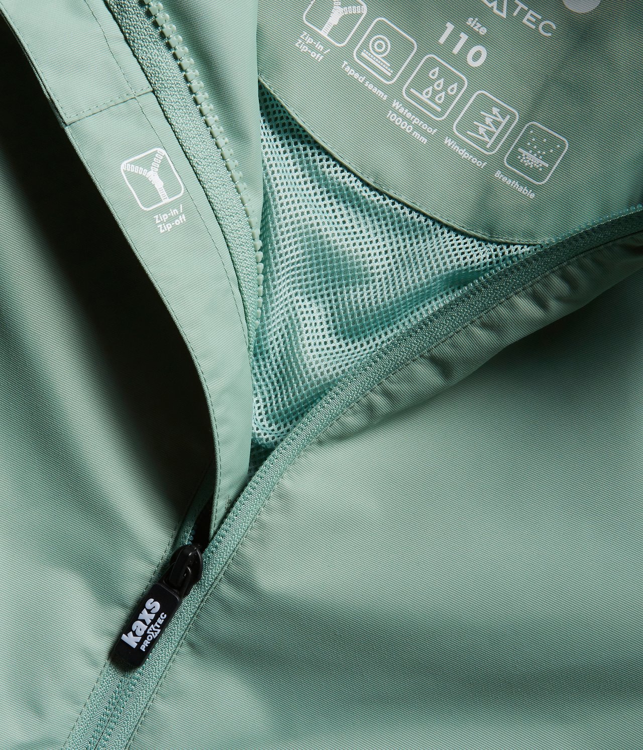 Vattentät skaljacka zip-in / zip-off Kaxs Proxtec - Grön - 5